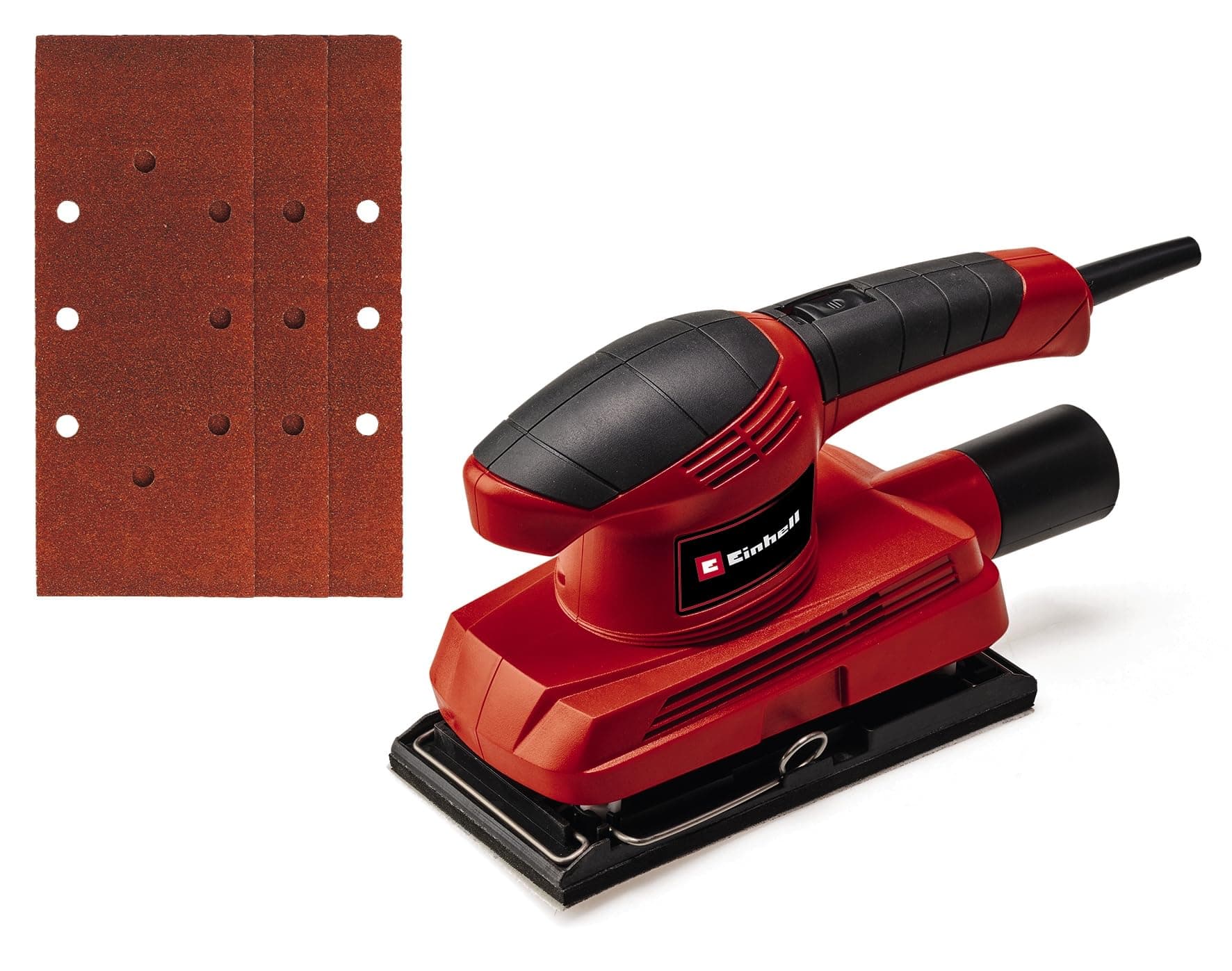 Einhell Schwingschleifer TC-OS 1520 (150 W, 23000 min-1 Schwingzahl, Kletthaftung u. Klemmvorrichtung, Staubabsaugadapter, inkl. 3x Schleifpapier P120) Angebot bei HelloDeals