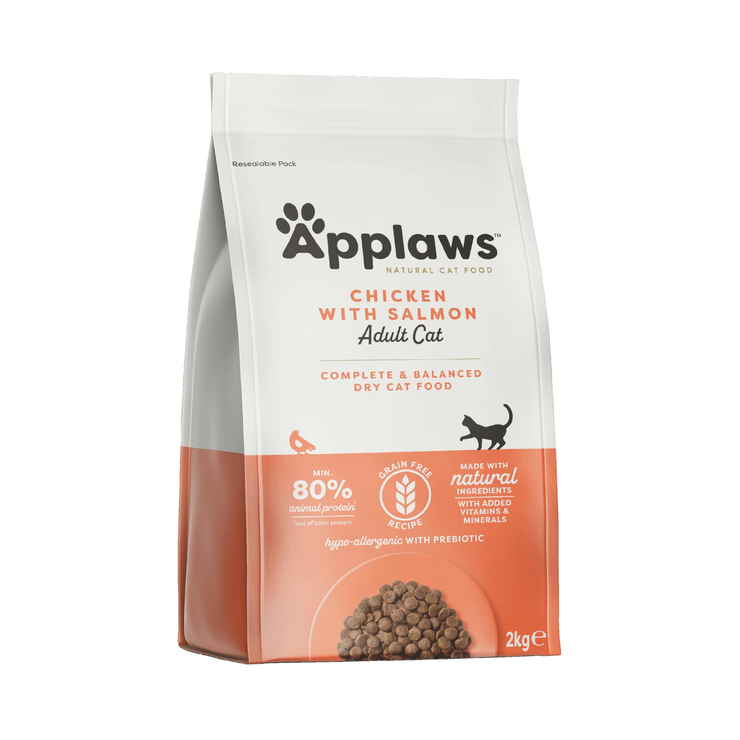 Applaws Katzentrockenfutter Adult, Huhn mit extra Lachs, getreidefrei und komplett 2kg (1 Packung) Hühnchen mit Lachs 2 kg (1er Pack) Angebot bei HelloDeals