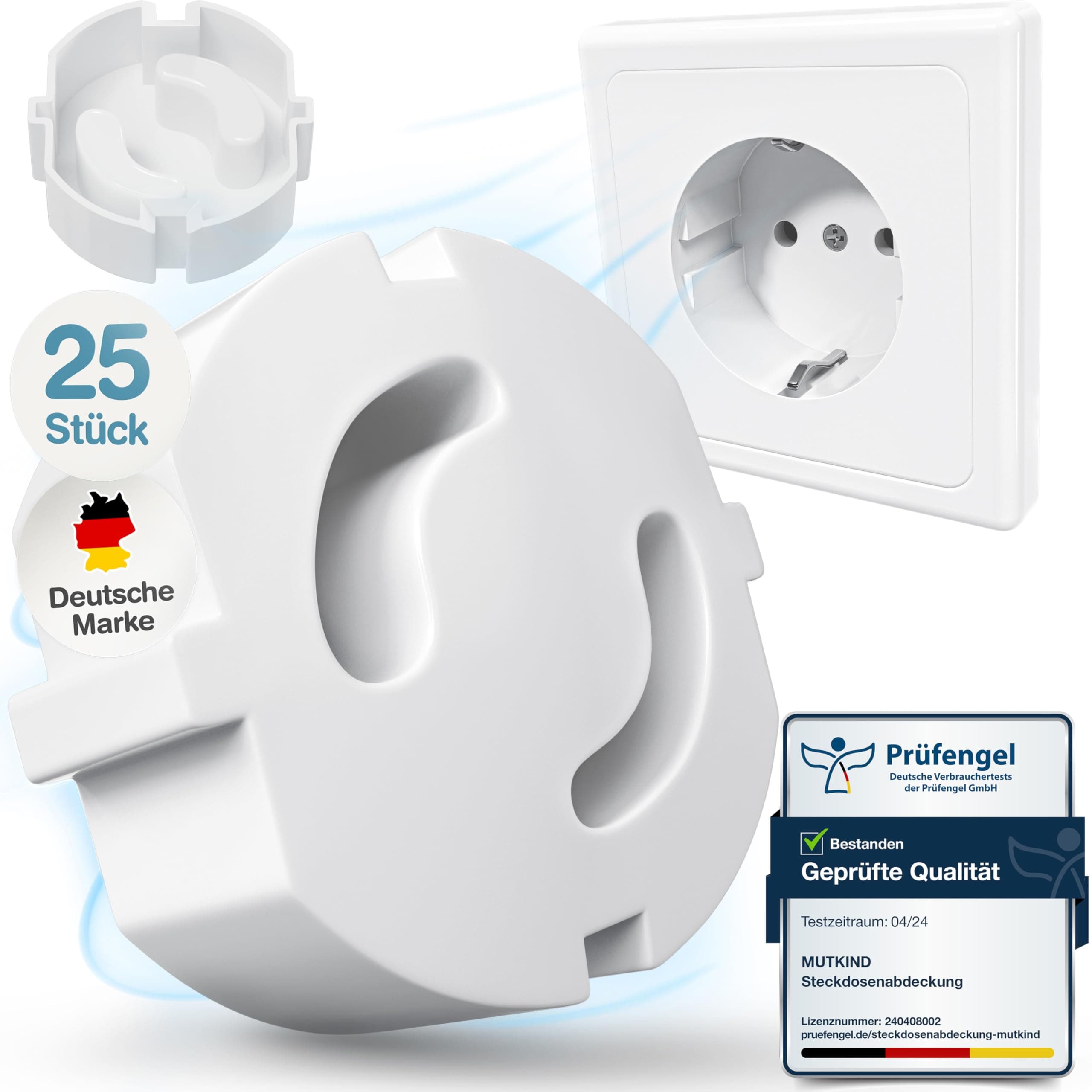 25x Steckdosen Kindersicherung - (Zum Stecken) Steckdosenschutz Kindersicherung Steckbar - Kindersicherung Steckdose - Steckdosensicherung Baby - Steckdosenabdeckung Weiß Angebot bei HelloDeals
