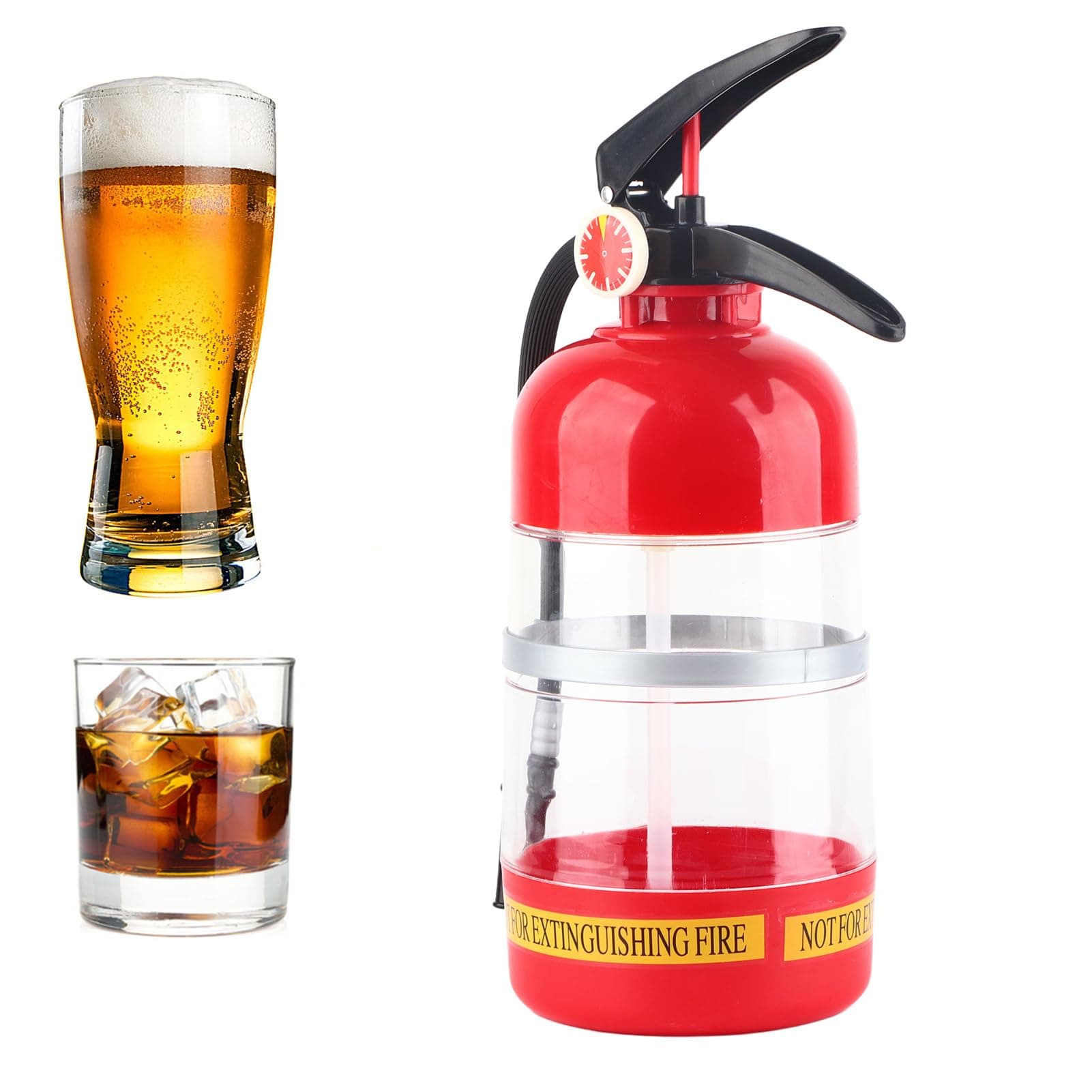 Biersäule Feuerlöscher Getränkespender Automatischer Getränkespender Für Flaschen Mit Touch Control Innovativer Tragbarer Wein-Bier-Getränkespender, Cocktail-Likör-Pumpe, Partyzubehör, 2 L Angebot bei HelloDeals