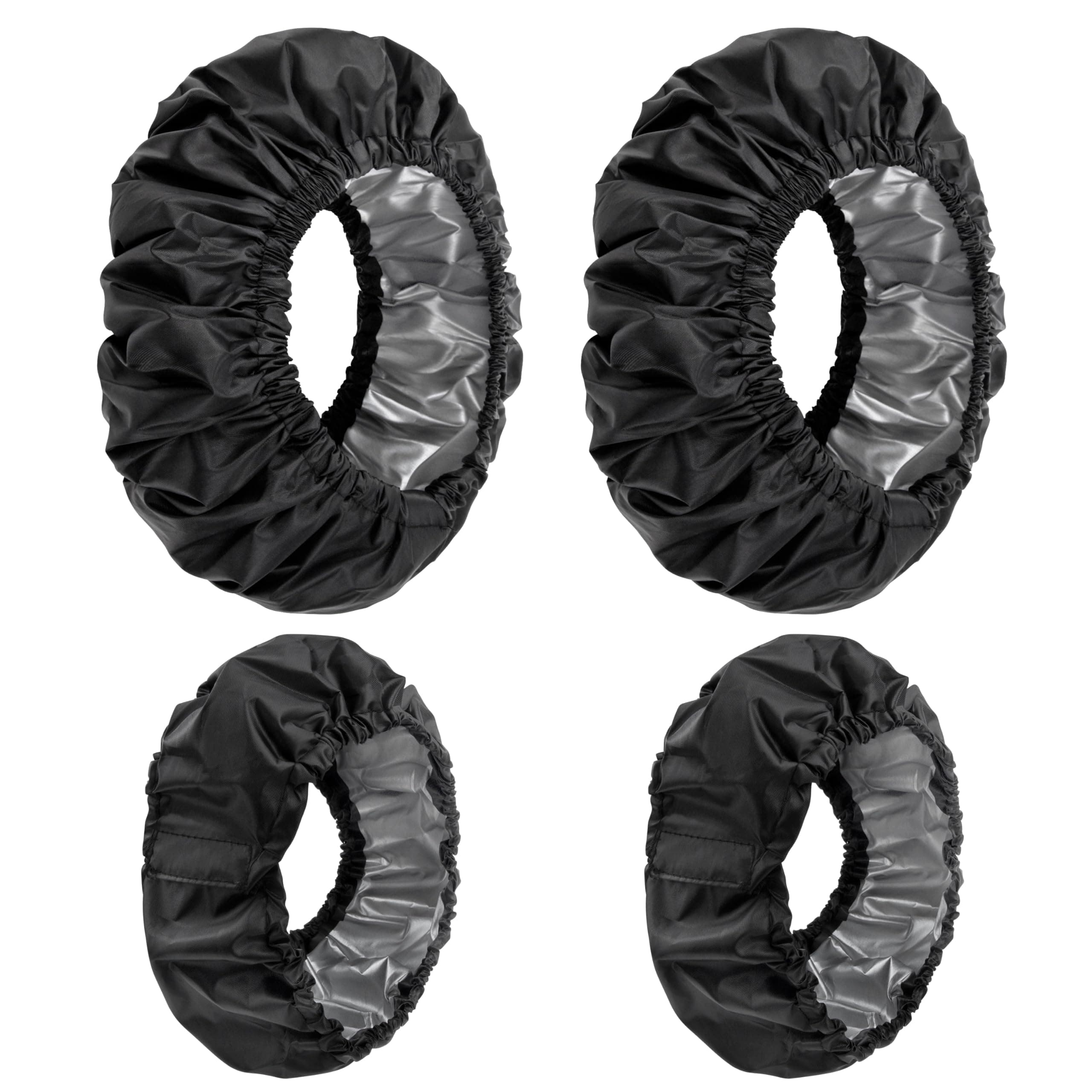 Radabdeckungen für Babys Wasserdichte Radschutzhülle Staubdicht Kinderwagen Zubehör Radabdeckung für Kinderwagen 4 Stück Schwarz Angebot bei HelloDeals
