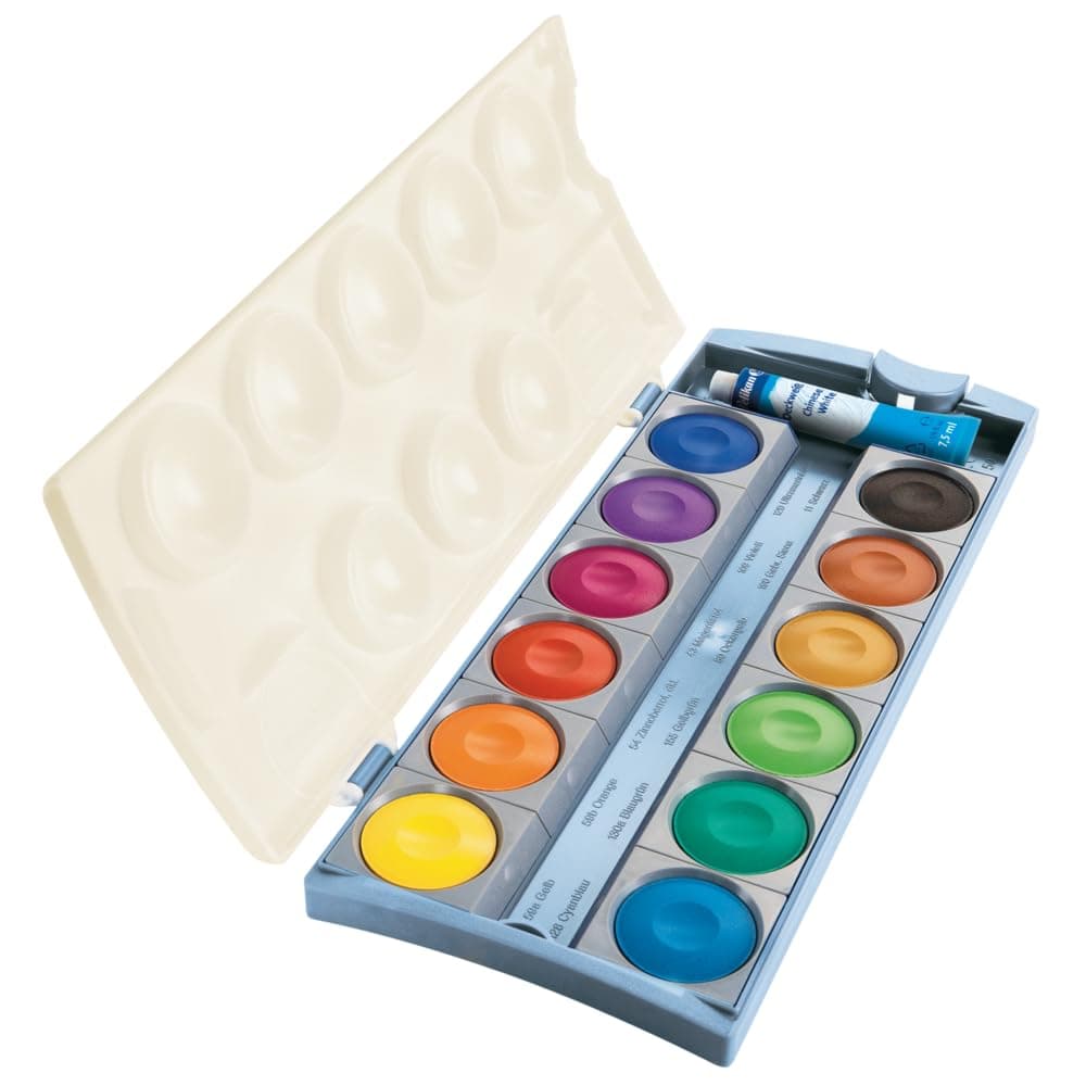 Pelikan Deckfarbkasten K12® eco inkl. Deckweiß, 12 Farben, 701174 Deckfarbkasten Eco Angebot bei HelloDeals