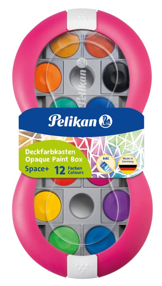 Pelikan Deckfarbkasten Space, 12 Farben + 1 Tube Deckweiß, Magenta Angebot bei HelloDeals