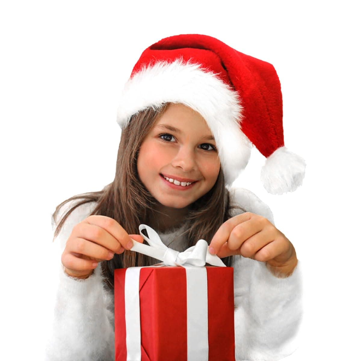 Jonami Weihnachtsmütze Nikolausmütze Plüsch. Weihnachtsmann Mütze Rot. Weihnachtszubehör 5-9 Jähriges Kind Angebot bei HelloDeals