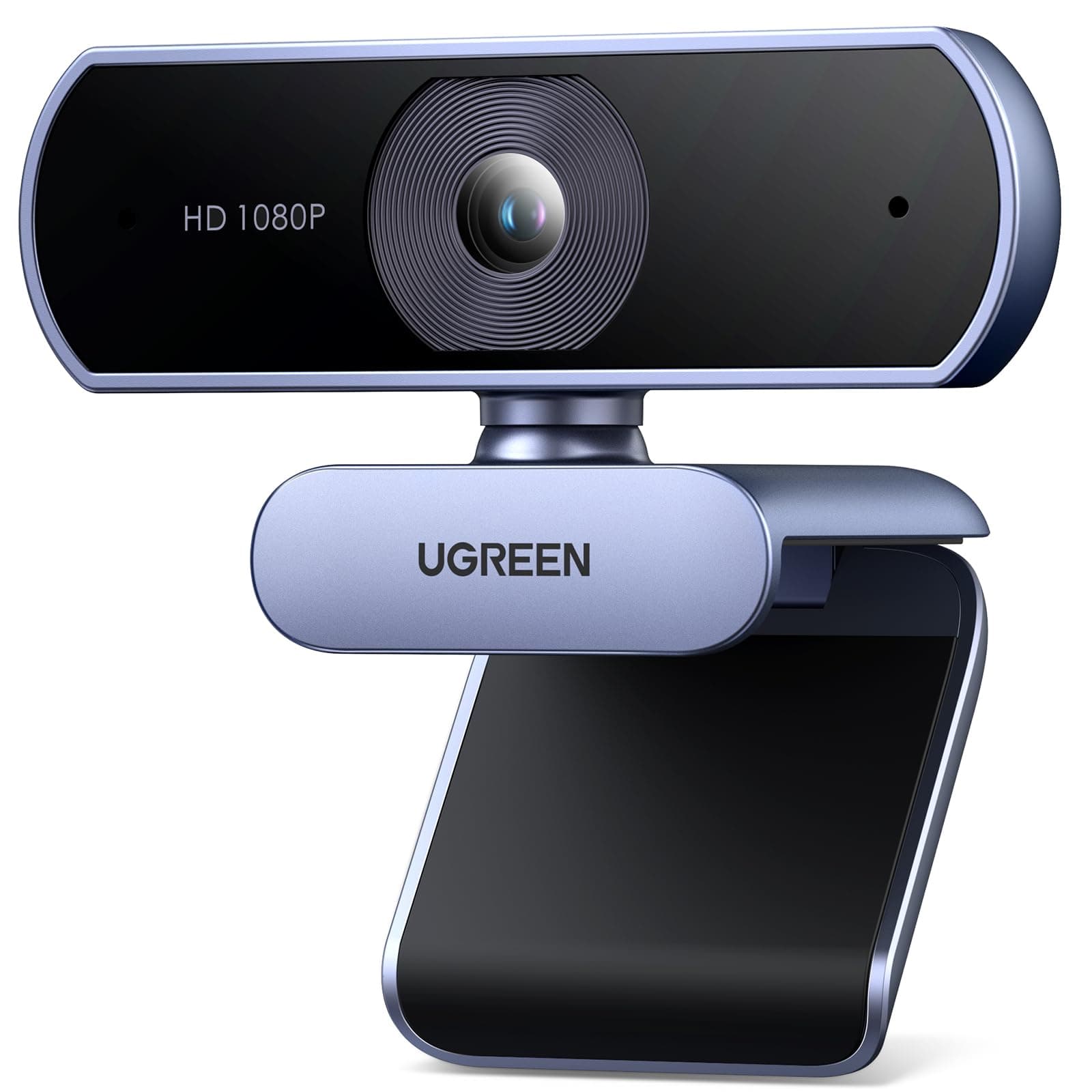 UGREEN Webcam Full HD 1080P/30fps USB A Webcam mit Mikrofon für PC, klares Stereo-Audio, automatische Lichtkorrektur, 85° Ansicht, USB Webcam für Live Streaming, Videoanrufe, Konferenzen, Switch 2 Grau Angebot bei HelloDeals