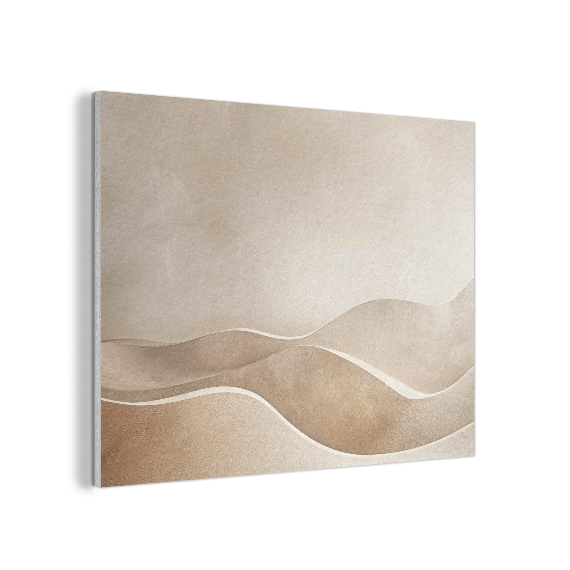 MuchoWow© Filzbilder 100x70 cm Wall Art Decoration Bilder für die Wand Schlafzimmer Deko Filz Painting Wanddekoration Wohnzimmer Beige - Hügel - Muster Beige - Hügel 70L x 100B cm Angebot bei HelloDeals