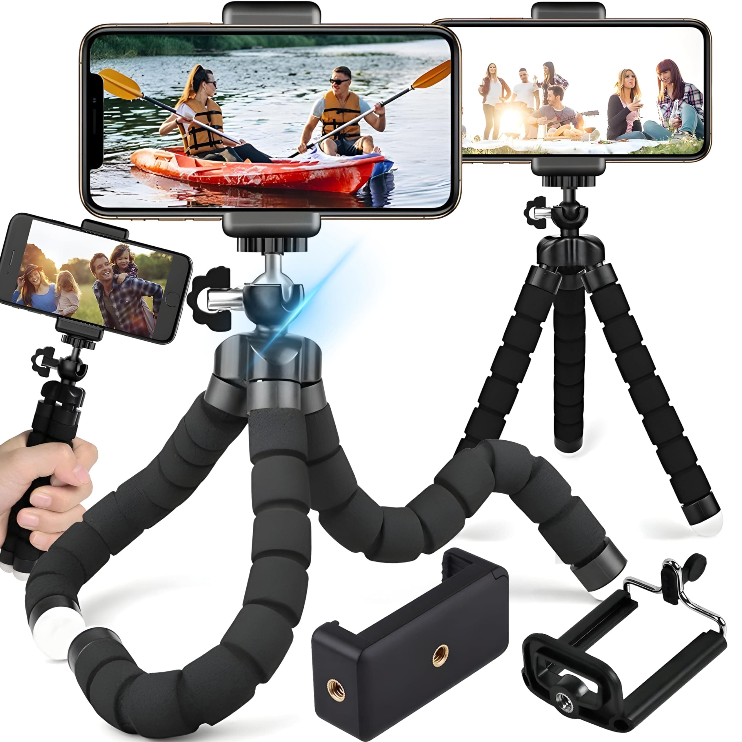 Retoo Flexibel Handy Stativ mit Universalclip Handystativhalter für Smartphone Kamera Actioncam Universelles Dreibeinstativ Selfie Tripod Mini Handy Halter Mini Selfie Stick Kabelloser Tragbarer Angebot bei HelloDeals