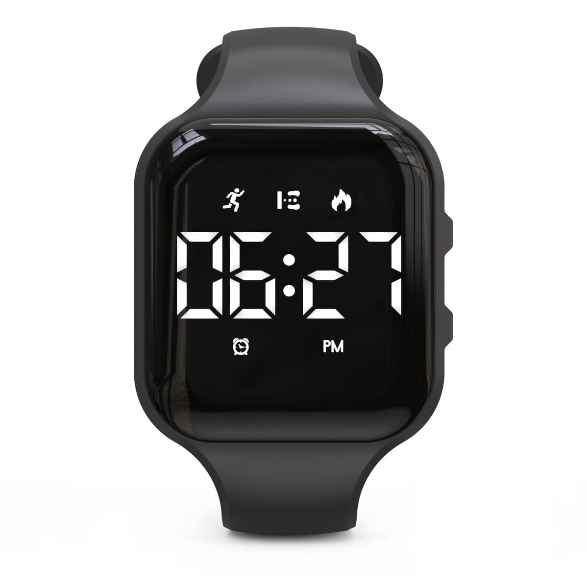 Kinder-LED-Fitness-Tracker-Uhr, Schrittzähleruhr Digitaluhr, Armbanduhr, Schrittzähler/Entfernung/Kalorien/Wecker, Tolles Geschenk für Kinder Teenager Mädchen Jungen (Schwarz-Quadrat) Angebot bei HelloDeals