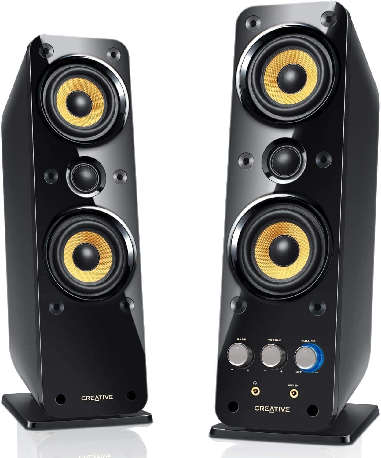 Creative GigaWorks T40 Series II - 2.0 Lautsprechersystem (Hi-Fi, Stereo/AUX-IN, Line-IN/16W RMS) schwarz Single Angebot bei HelloDeals