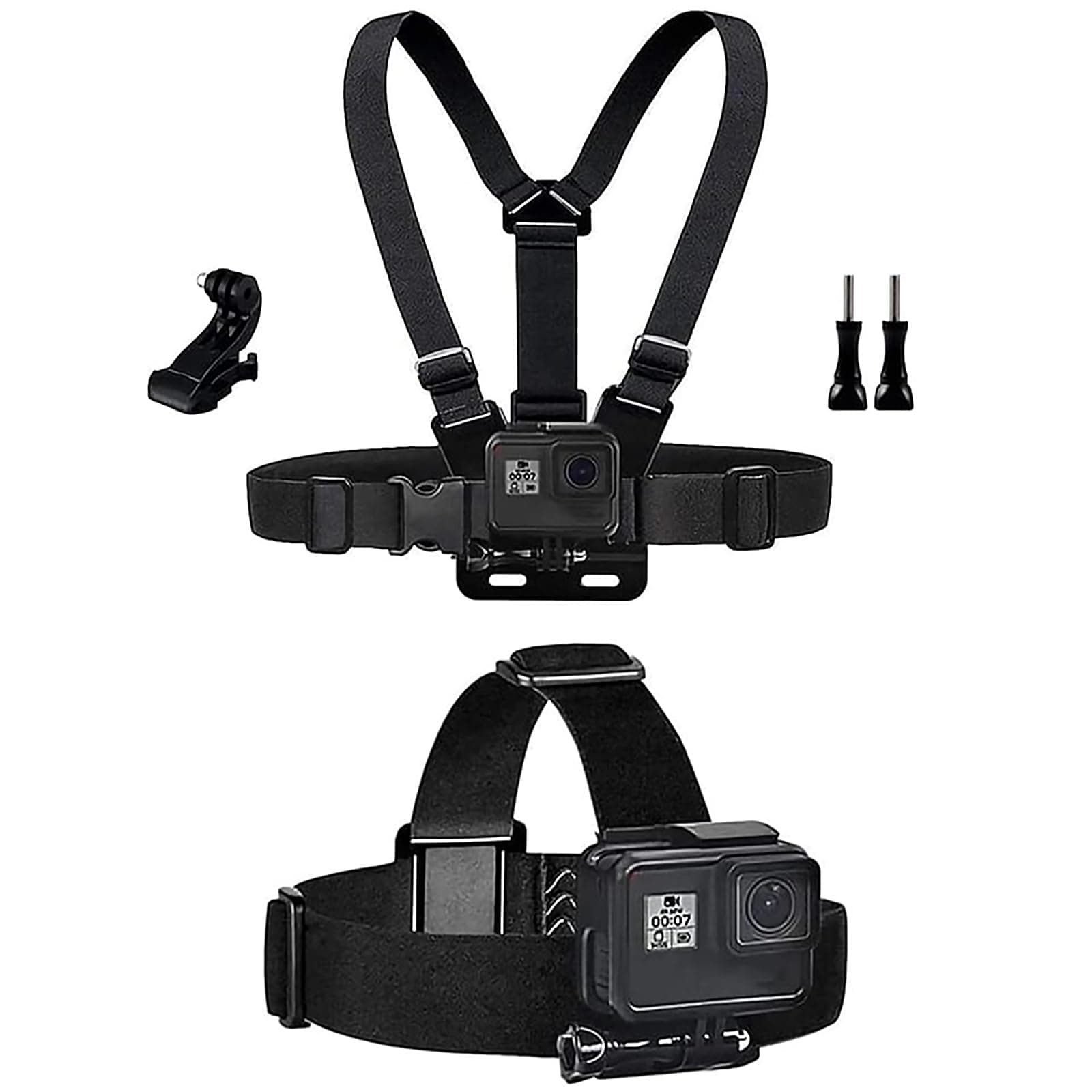 TEKCAM Action Kamera Zubehör Brustgurthalterung Stirnband Halterung Kit Kompatibel mit GoPro Hero 13/12/11/10/9/8/7/Akaso EK7000/DJI Osmo Action 5 Pro/4 /APEXCAM/Surfola/Jadfezy Angebot bei HelloDeals