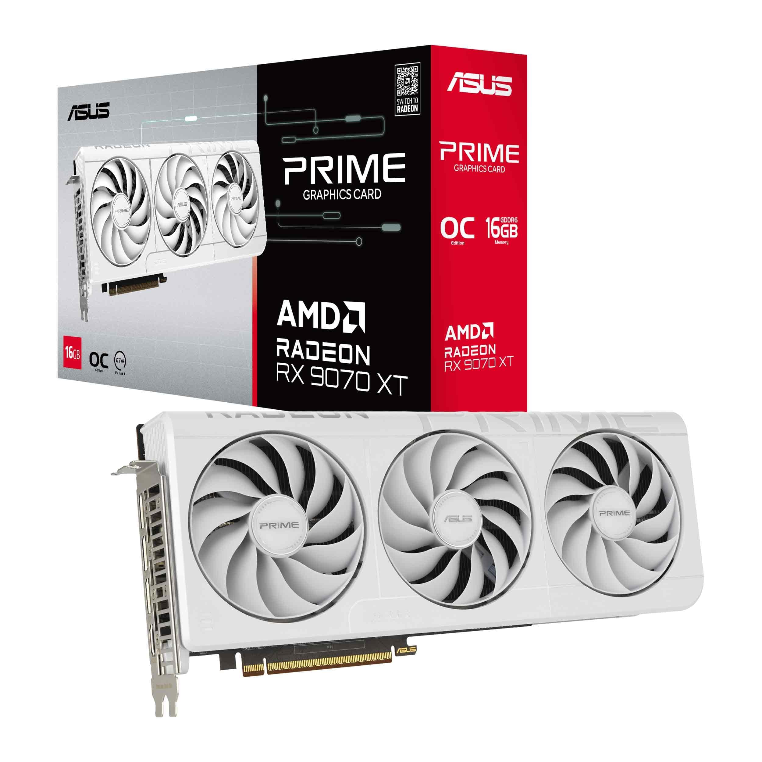 ASUS Prime Radeon RX 9070 XT White OC Edition 16GB GDDR6 Gaming Grafikkarte (AMD Radeon RX9070XT RDNA 4, 2,5-Slot, PCIe 5.0,1x HDMI 2.1b, 3X DisplayPort 2.1a, Weiß, PRIME-RX9070XT-O16G-WHITE) Angebot bei HelloDeals