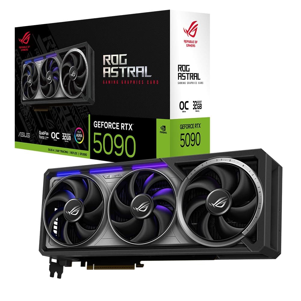 ASUS ROG Astral GeForce RTX 5090 32GB GDDR7 OC Edition Gaming Grafikkarte (Nvidia GeForce RTX5090, Vier Lüfter, 3.8-Slot-Design, PCIe 5.0, 2X HDMI 2.1b, 3X DisplayPort 2.1a) Angebot bei HelloDeals