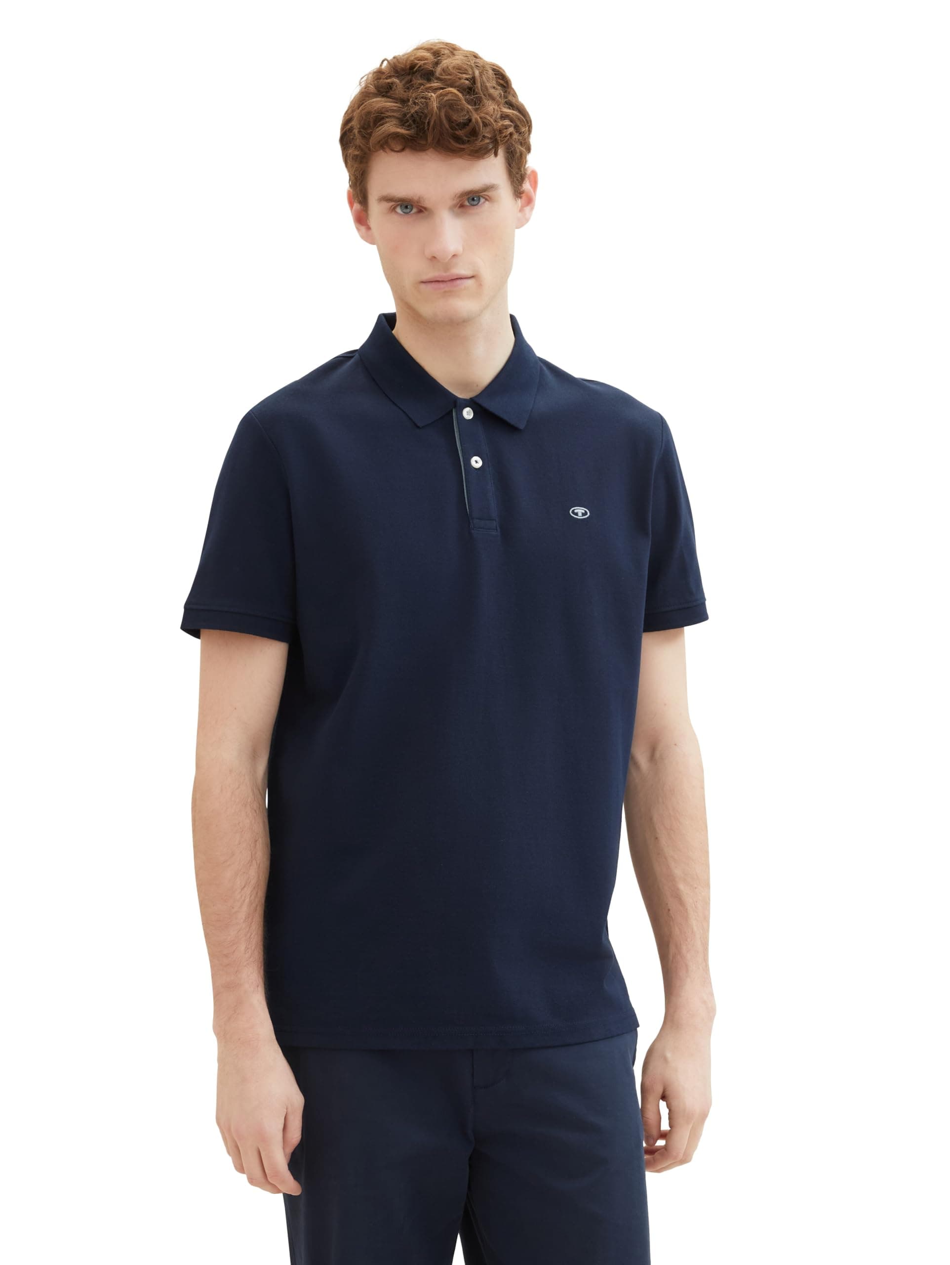 Tom Tailor Herren Baumwolle Basic Piqué Poloshirt XL 10668 - Sky Captain Blue Angebot bei HelloDeals
