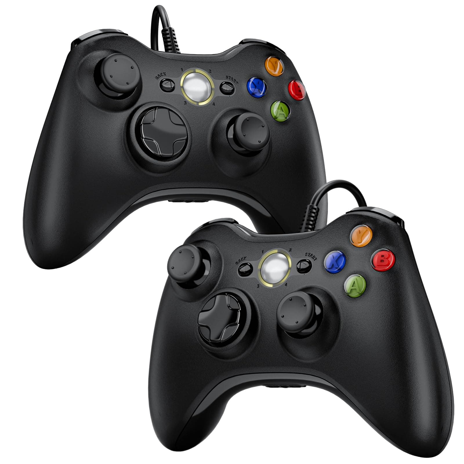 Controller 2er Pack für PC Xbox 360, PC Controllers 2er Pack Wired USB Gamepad mit Kabel Joystick USB Joysick Gamepad for Win7/8/10/XP Angebot bei HelloDeals