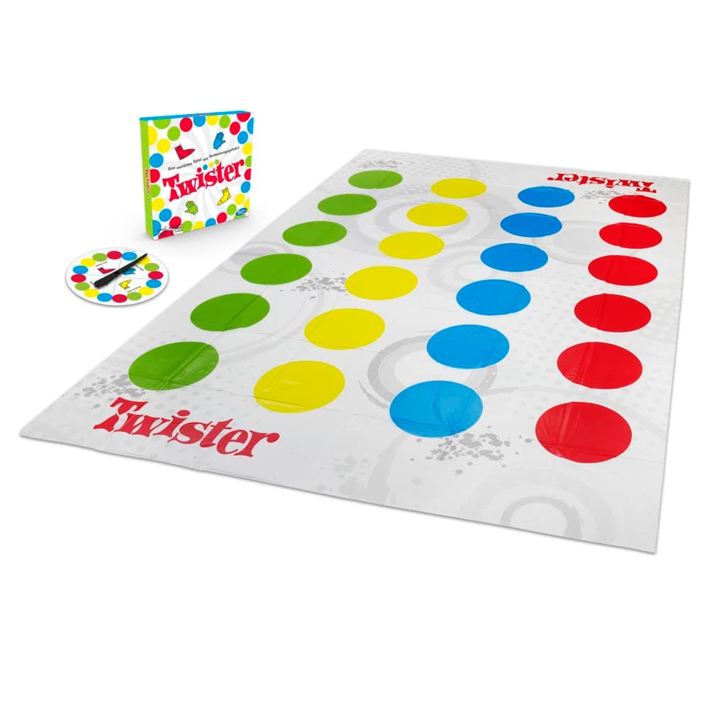 Hasbro Gaming Twister Partyspiel für Familien und Kinder, Twister Spiel ab 6 Jahren, kultiges Spiel für drinnen und draußen Angebot bei HelloDeals