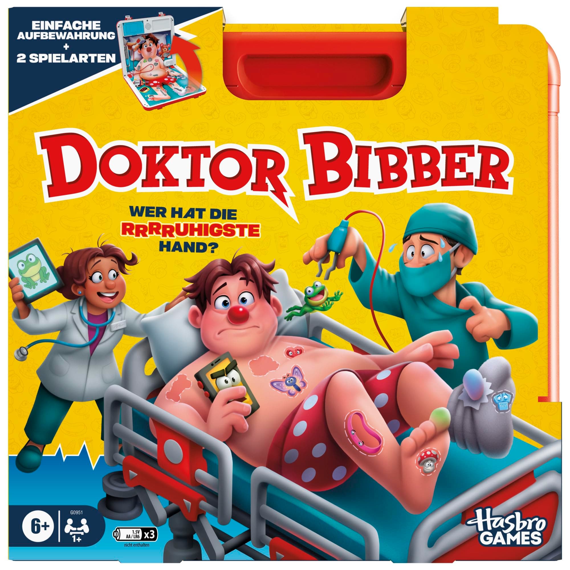 Hasbro Games Doktor Bibber elektronisches Brettspiel in Einer Tragebox - Deutsche Fassung, Sonstige Angebot bei HelloDeals