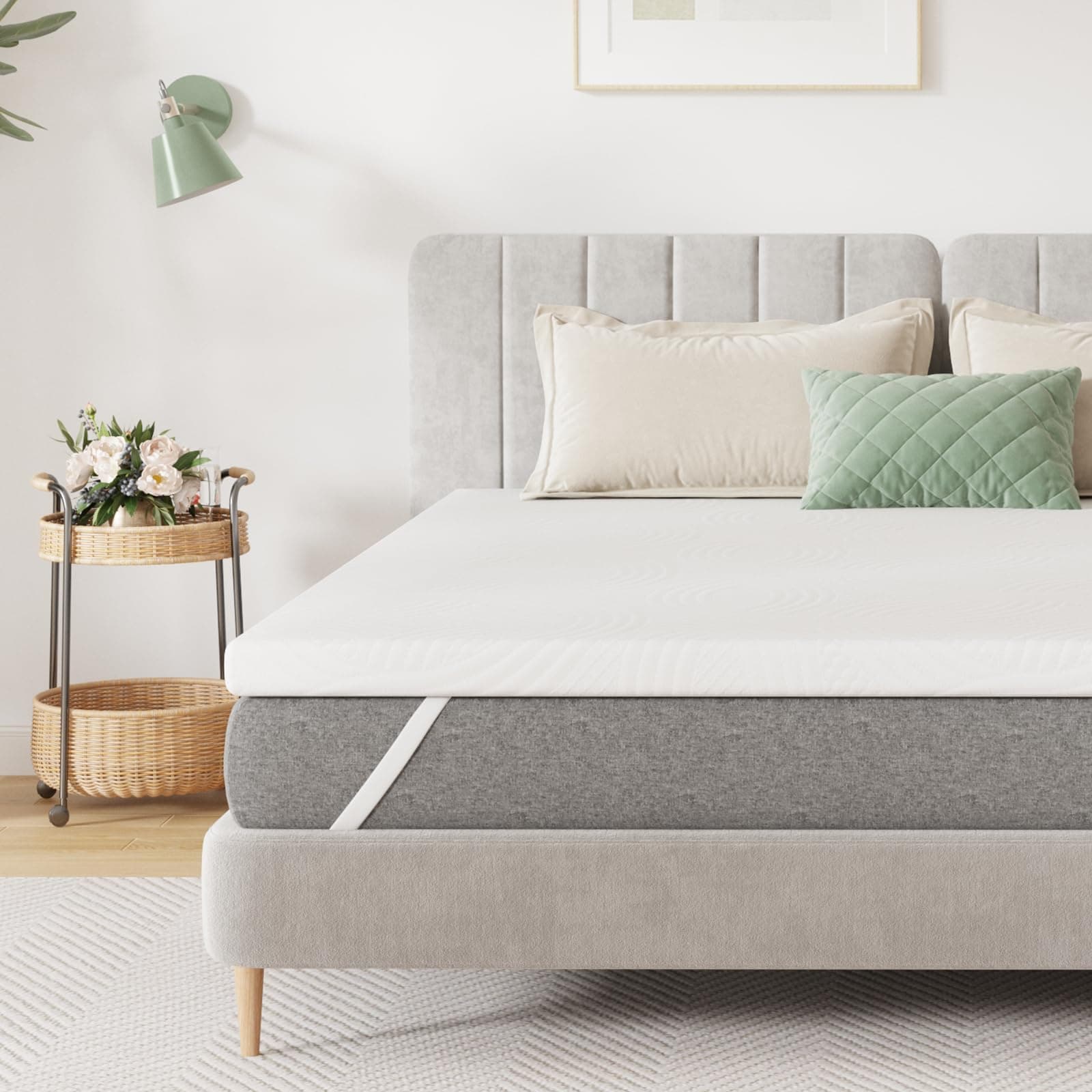 Novilla Matratzentopper 140x200 cm, 5 cm Höhe Kaltschaum H3 - Antirutsch, Waschbarer Matratzenauflage Bezug - Für Boxspringbett, Wohnwagen & Schlafsofa 5 cm 140x200 cm Angebot bei HelloDeals