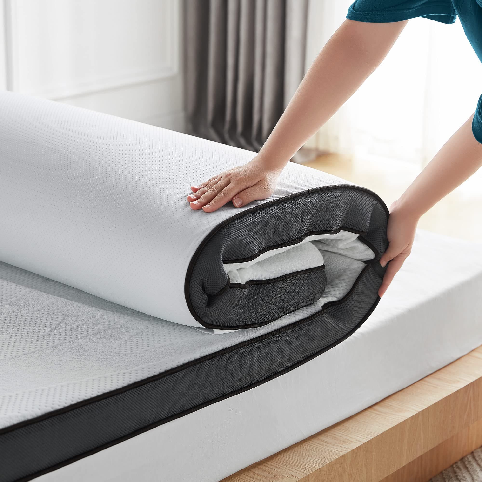 LINSY HOME Matratzentopper Gel Topper 180x200cm,7,5cm Höhe Topper aus Gel Memory Foam, H2&H3 Härte Gel Matratzentopper, mit Waschbaren Bezug 180 x 200 cm Angebot bei HelloDeals