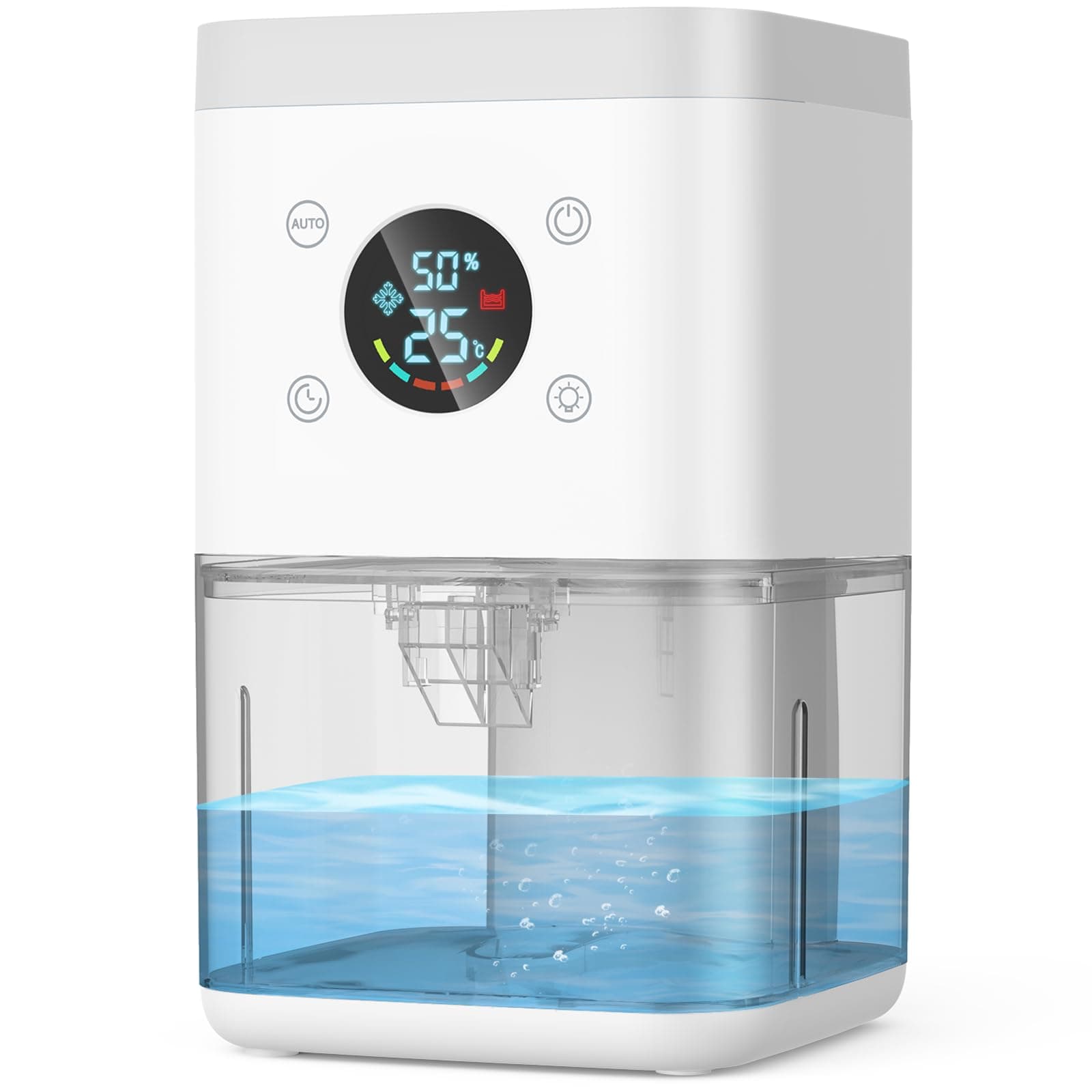 Luftentfeuchter Elektrisch, 1800ml Raumentfeuchter Leise Dehumidifier Mit Funktion Abtauen & Intelligente Entfeuchtung, Luftreinigung und Gegen Feuchtigkeit, Ideal für Schlafzimmer Badezimmer-Weiß Angebot bei HelloDeals