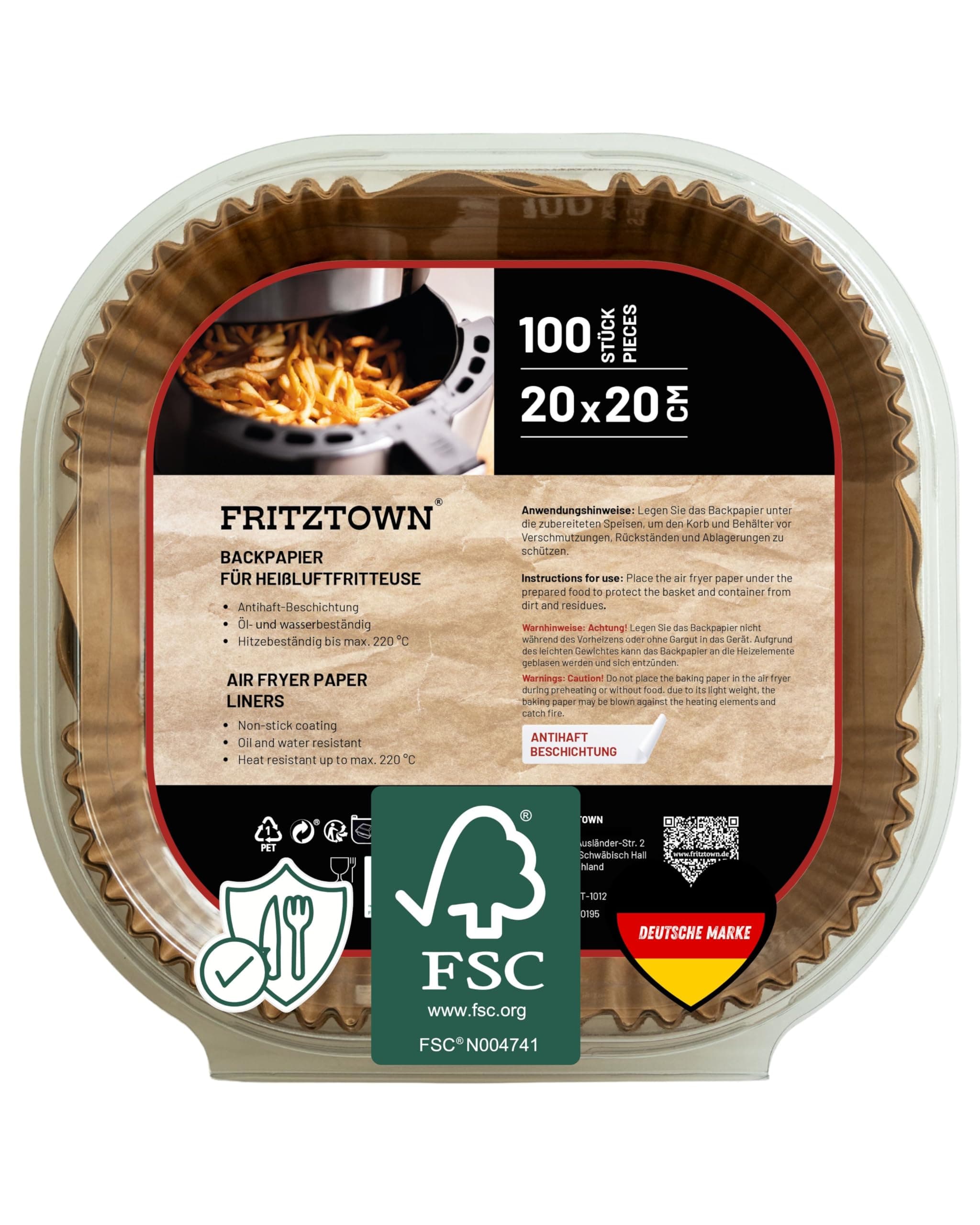 Air Fryer Paper | Antihaft Backpapier für Heißluftfritteusen, Mikrowelle & Backofen | Hitzebeständig & Fettdicht (100 Blatt, 20x20 cm Quadratisch) 100 Blatt 20x20 cm Quadratisch Angebot bei HelloDeals