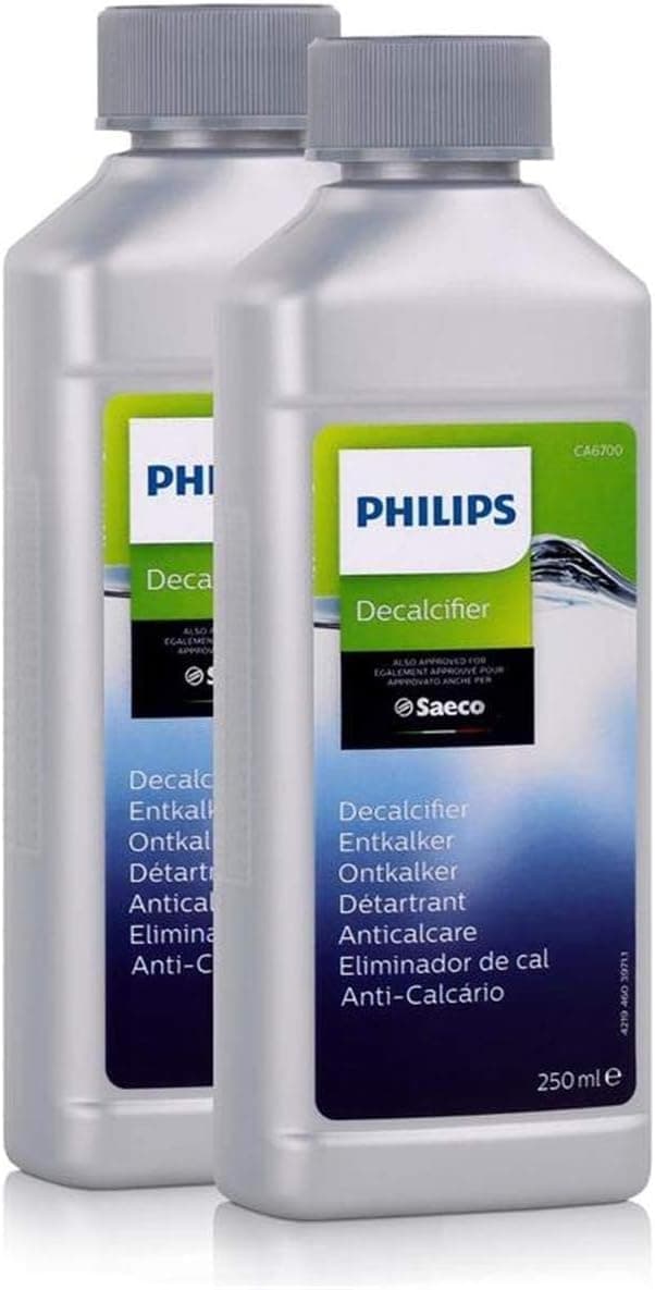 Philips Universal Flüssigentkalker für Kaffeevollautomaten – 0,5l Flasche, 2 Anwendungen, Entfernt Kalk, Verbessert Kaffeegeschmack, Verlängert Gerätelebensdauer (CA6700/22) Angebot bei HelloDeals