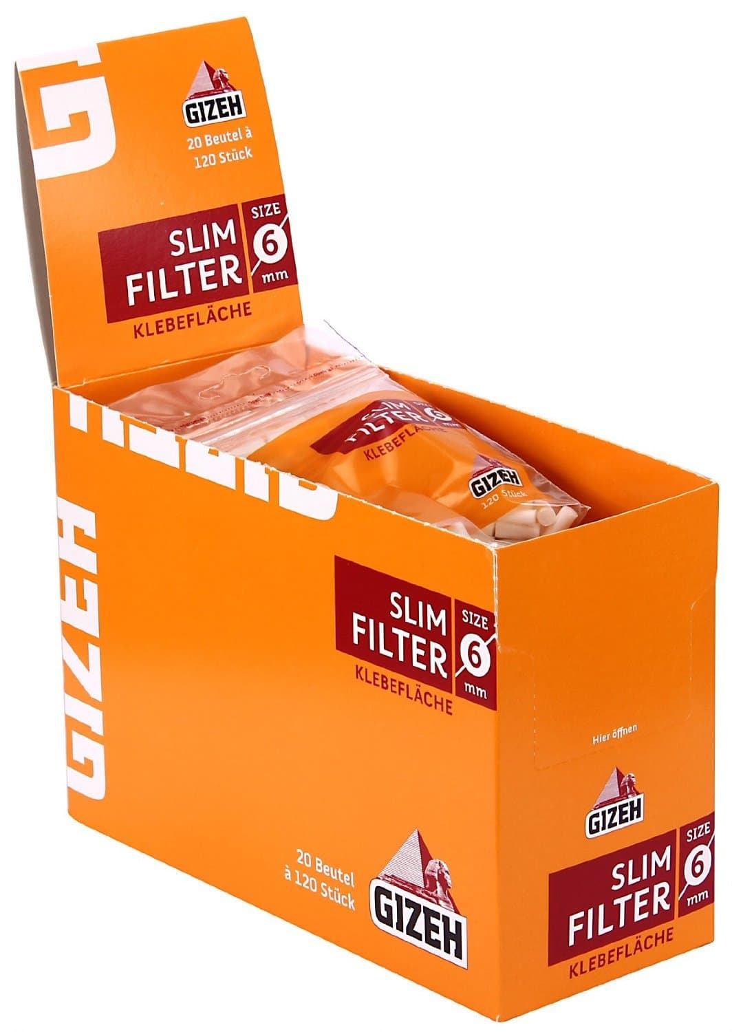 Gizeh Slimfilter 6mm mit Klebefläche (20x120) Angebot bei HelloDeals