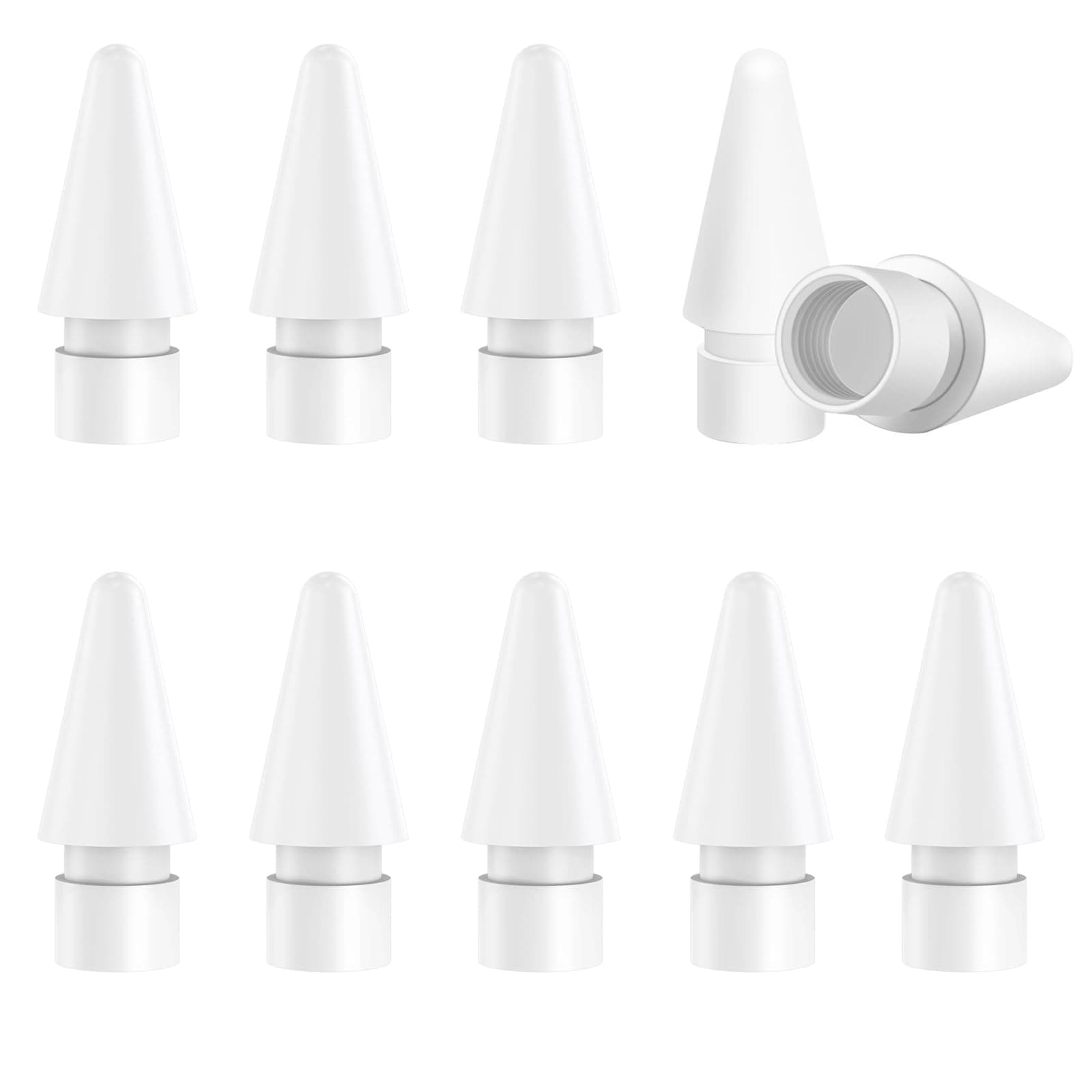 10 Stücke Spitzen Ersatz für Apple Pencil 2. / 1. Generation, Apple Pencil Pro/USB C, Hochempfindliche Ersatzspitzen für Apple Pencil, Hochsensibel Präziser POM Ersatzspitzen Angebot bei HelloDeals