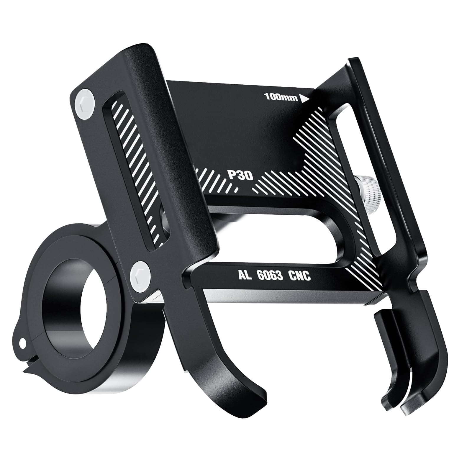 DN DENNOV Handyhalterung Aluminium,360°Drehbar Universal Fahrrad handyhalterung Roller Motorrad Scooter Smartphone Halterung Fahrrad fahrradhandyhalter, Familie P30/Schwarz Angebot bei HelloDeals