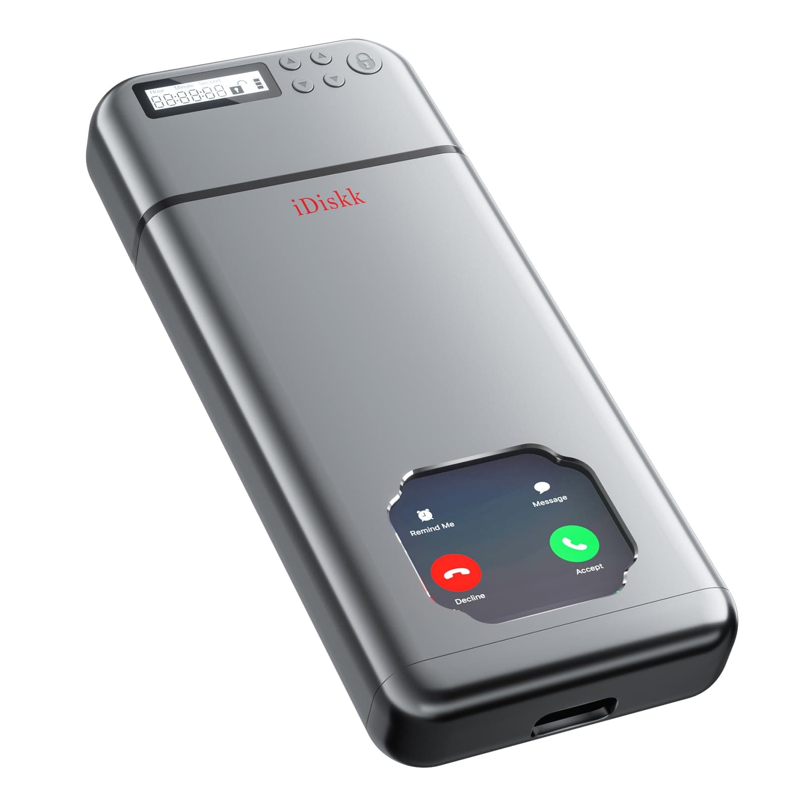 iDiskk Metallschlossbox, Schlossbox für Handy mit Timer, um Kindern, Studenten und Erwachsenen zu helfen, Selbstkontrolle, tragbare Smartphone-Gefängnisaufbewahrung für Sumsung/Google/iPhone Angebot bei HelloDeals