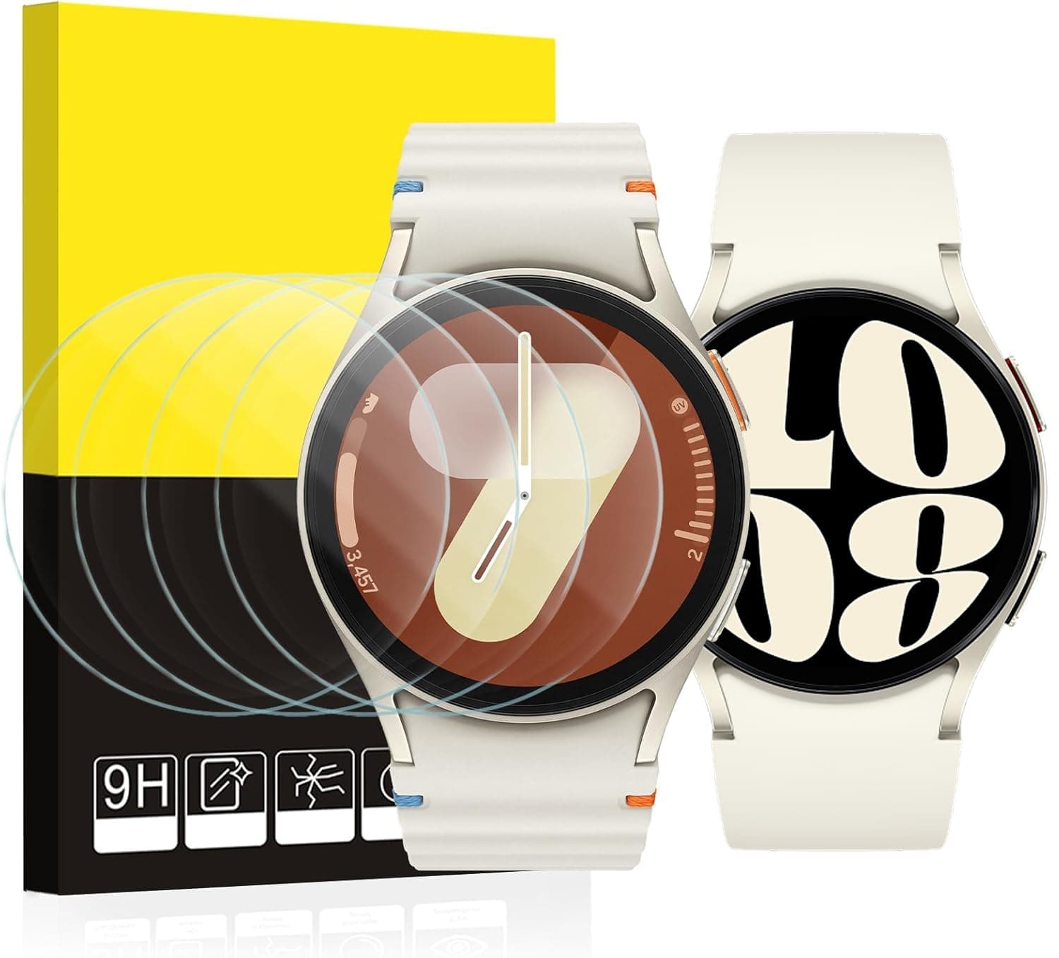 SPGUARD 4-Stück Schutzfolie Kompatibel mit Samsung Galaxy Watch 7 40mm Panzarglas Galaxy Watch 8/7/6/5/4 40mm Schutzfolie, Anti-Kratzen Glas Displayschutzfolie für Galaxy Watch 8/7/FE/6/5/4 40mm Galaxy Watch 7/FE/6/5/4 40mm Angebot bei HelloDeals