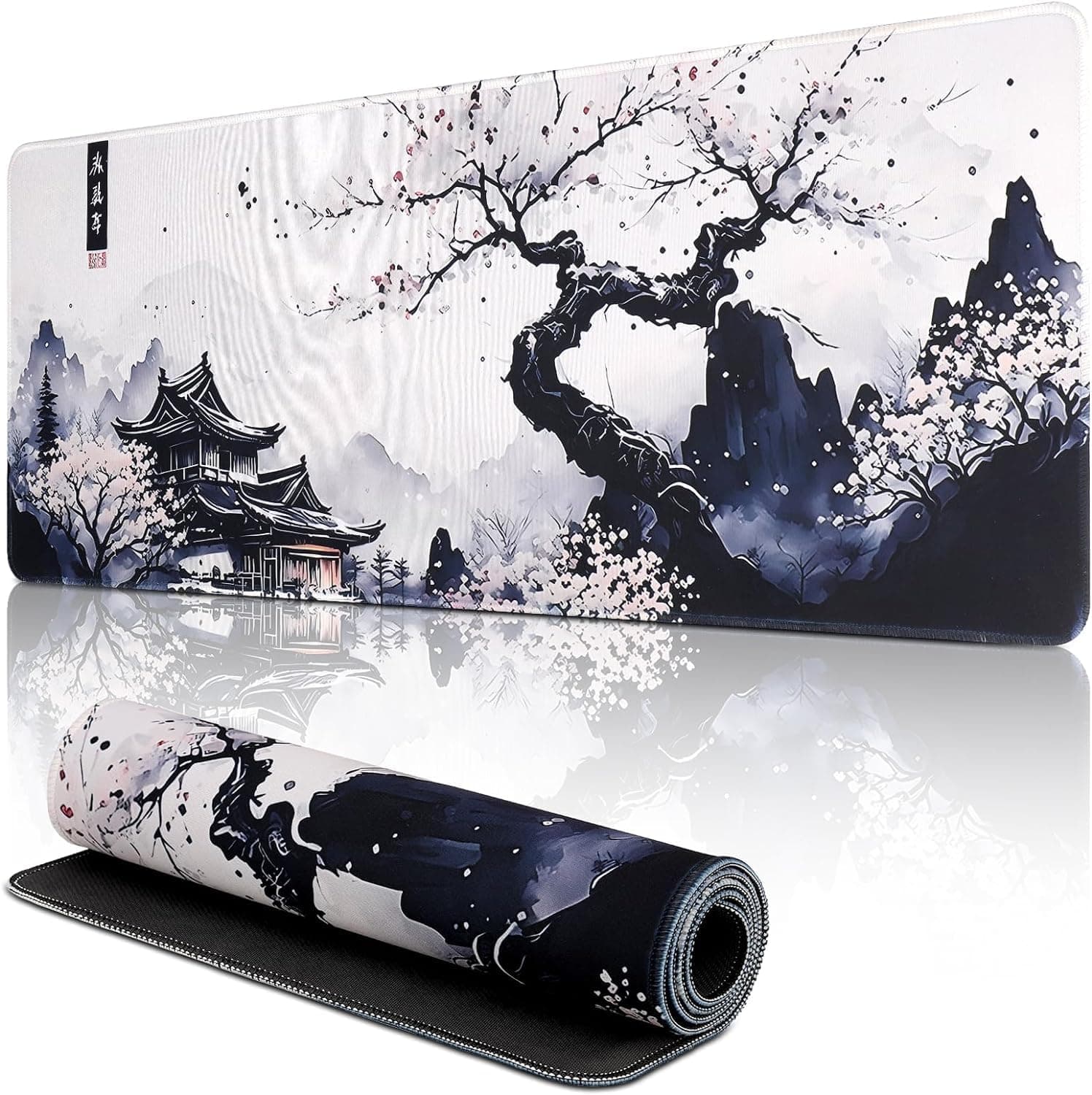 Japanische Weiße Mauspad, Große Kirschblüte Schreibtisch Matte, Anime Gaming Tastatur Matte, Rutschfeste Gummibasis, Großer Erweiterter Schreibtisch Schutz Für Home Office1 Angebot bei HelloDeals