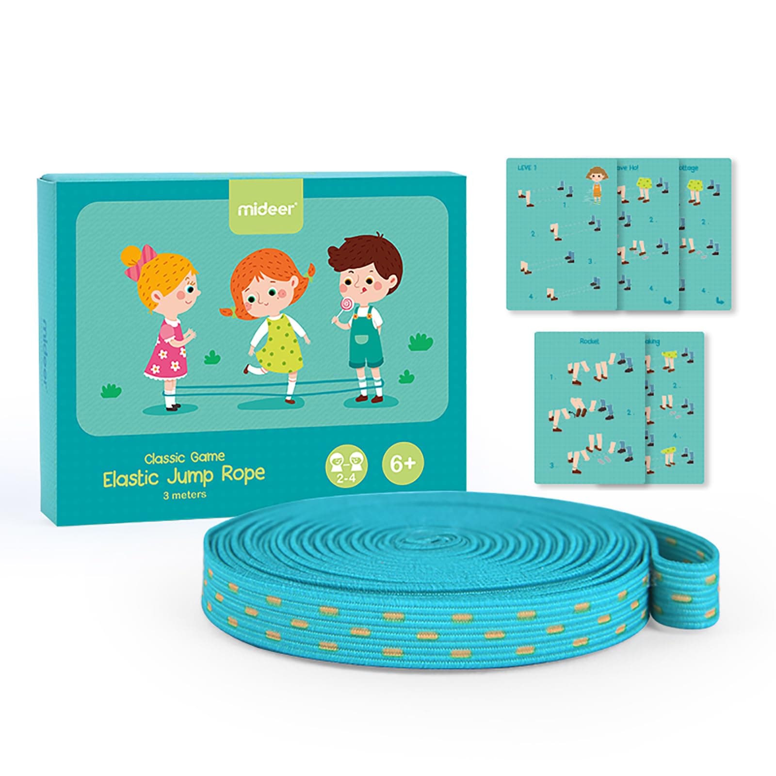 cutecool Gummitwist Kinder mit Anleitung für Mädchen Jungs Indoor und Outdoor Spielzeug Gartenspielzeug Kinderspiele für Einschulung Geschenke für Mädchen Junge Angebot bei HelloDeals