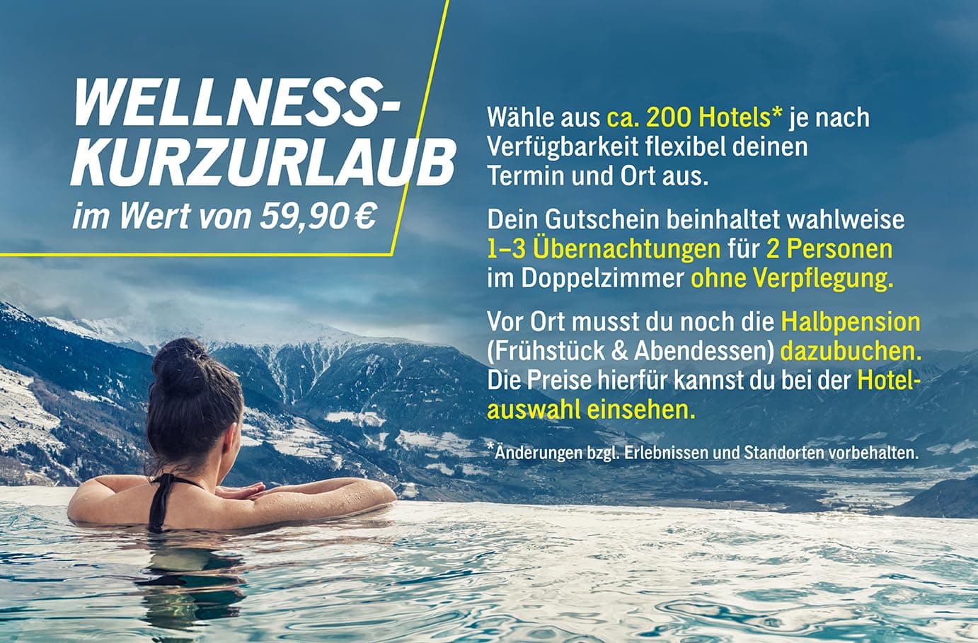 JOCHEN SCHWEIZER Geschenkgutschein: Wellness Kurzurlaub für 2 (3 Nächte) Angebot bei HelloDeals
