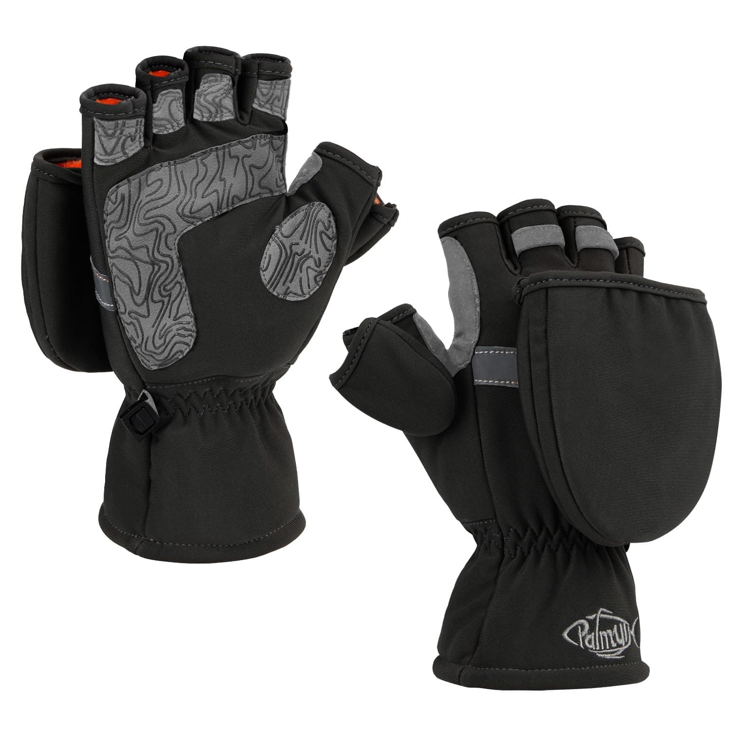 Palmyth Eisfischhandschuhe, umwandelbare Fäustlinge, Flip-Fingerless-Fäustlinge mit Thinsulate 3M, warm für kaltes Wetter und Winter für Männer und Frauen Schwarz XS Angebot bei HelloDeals