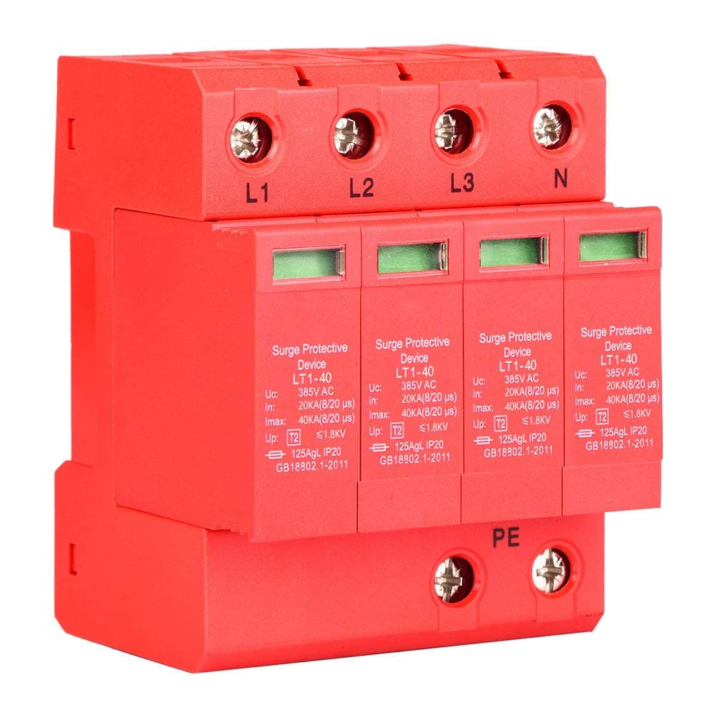 Überspannungsschutzgerät, Hausableitergerät, Niederspannungsableitergerät, 4P 40/80KA 385V Hausüberspannungsschutz Niederspannungsableitergerät20A (4P40KA) Angebot bei HelloDeals