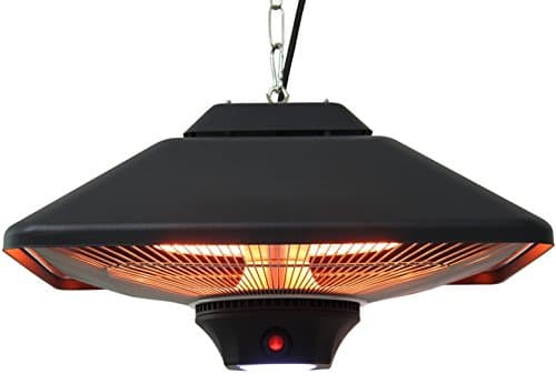 Aktobis Decken-Heizstrahler, Balkonheizer, Zeltheizer WDH-200LS (Schwarz + bis 2.000 Watt + LED Lampe) Angebot bei HelloDeals