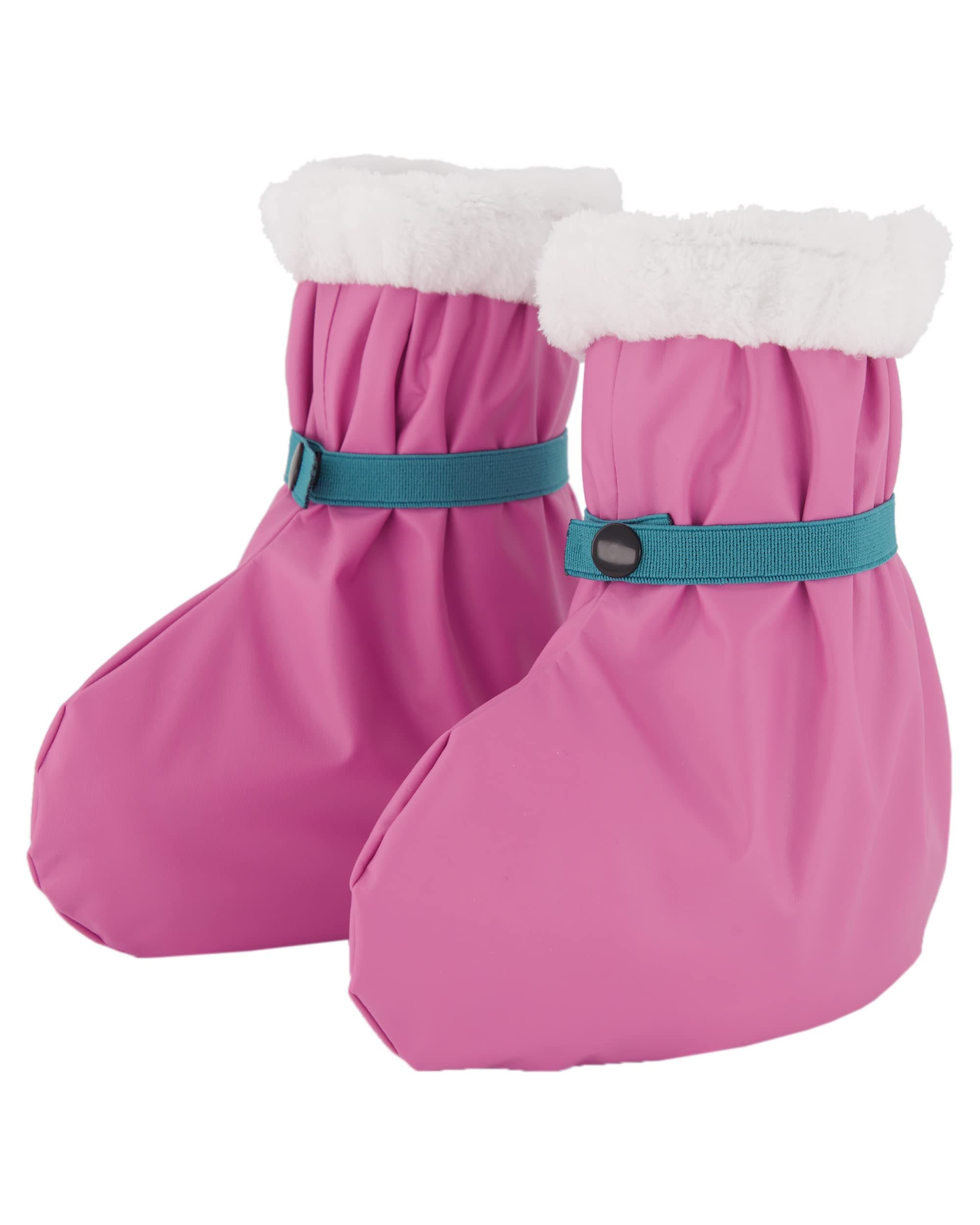 lovely lemon Regenfüßlinge für Babys & Kleinkinder, wasserdicht, gefüttert mit Lammfellimitat, rosa, One Size (bis Schuhgröße 22) Angebot bei HelloDeals