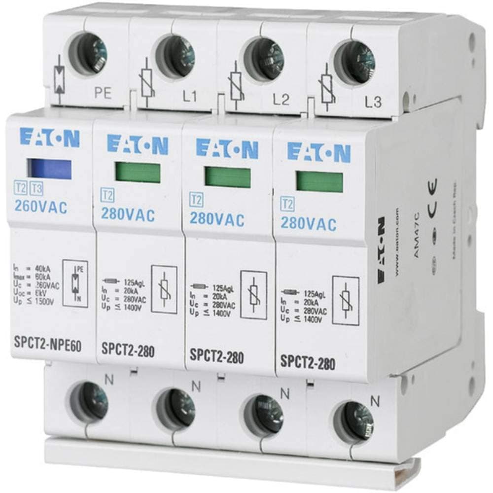 Eaton 167620 Überspannungsableiter steckbar, 3P+N, 280VAC, 20kA Single Angebot bei HelloDeals