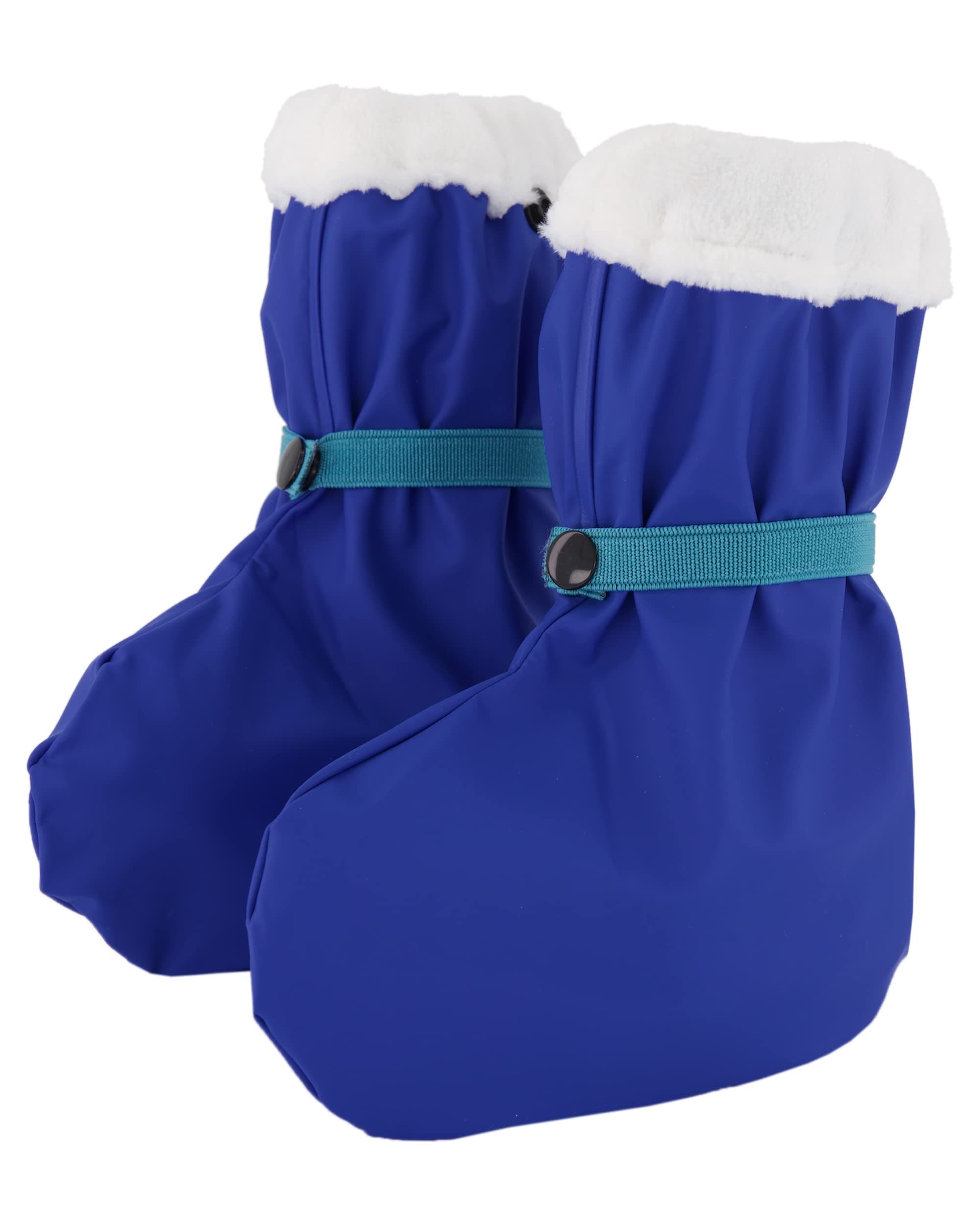 lovely lemon Regenfüßlinge für Babys & Kleinkinder, wasserdicht, gefüttert mit Lammfellimitat, blau, One Size (bis Schuhgröße 22) Angebot bei HelloDeals