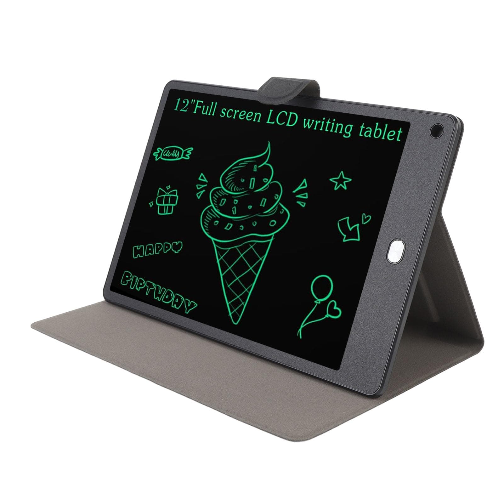 Jectse LCD -Schreiben Tablette 12 -Zoll Löschelkritzelbrett mit PU -Hülle, Augenpflege Wiederverwendbares Elektronisches Zeichenkissen Zum Ausführen von Notizen, kein Blaues Licht, Angebot bei HelloDeals
