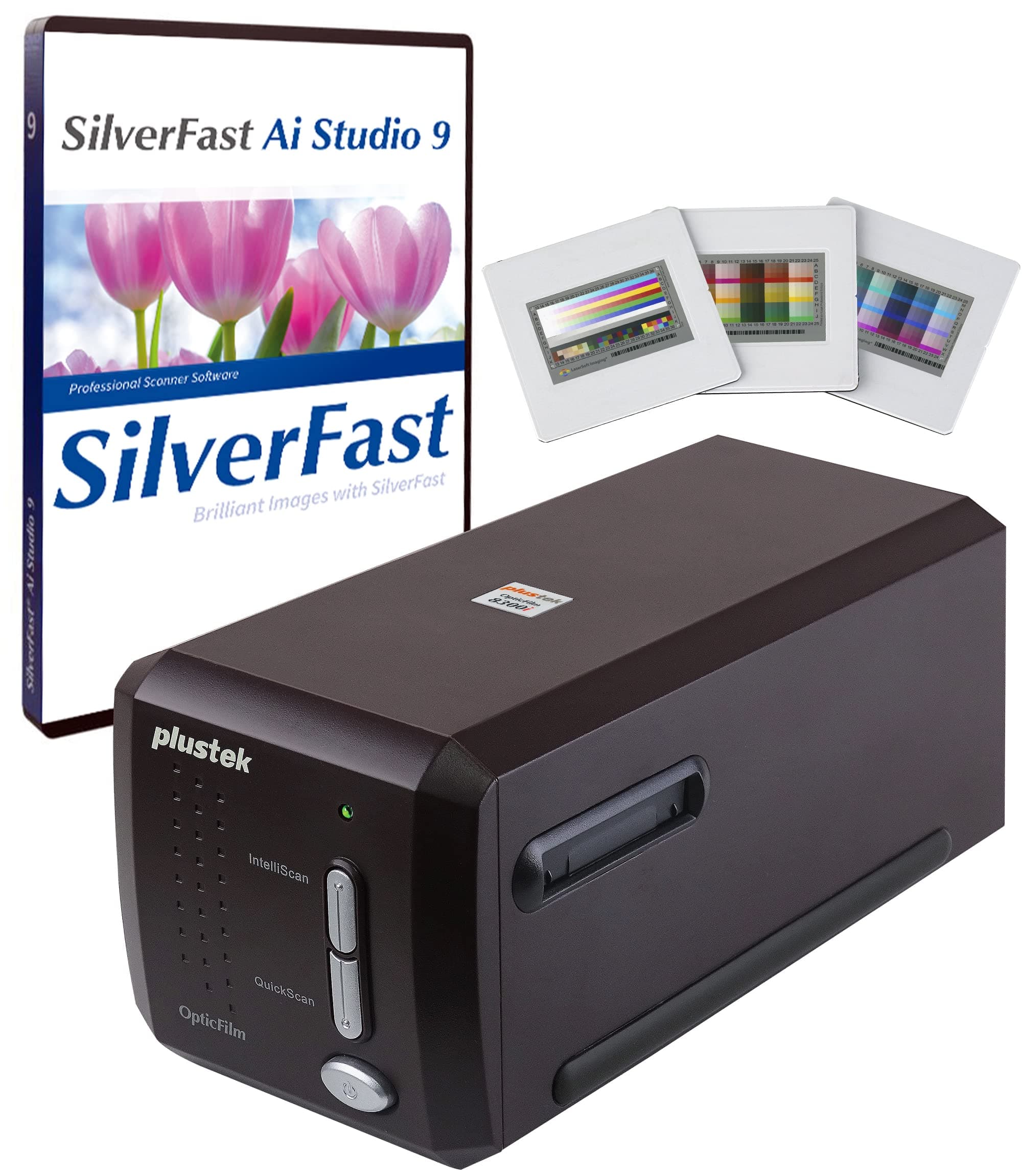 Plustek OpticFilm 8300i Ai - Digital Film- und Diascanner, Konvertiert 35mm Negativ und Dia, inkl. SilverFast Ai Studio 9 und Erweiterte IT8 Farbkalibrierung Targets(3 Dia) Angebot bei HelloDeals