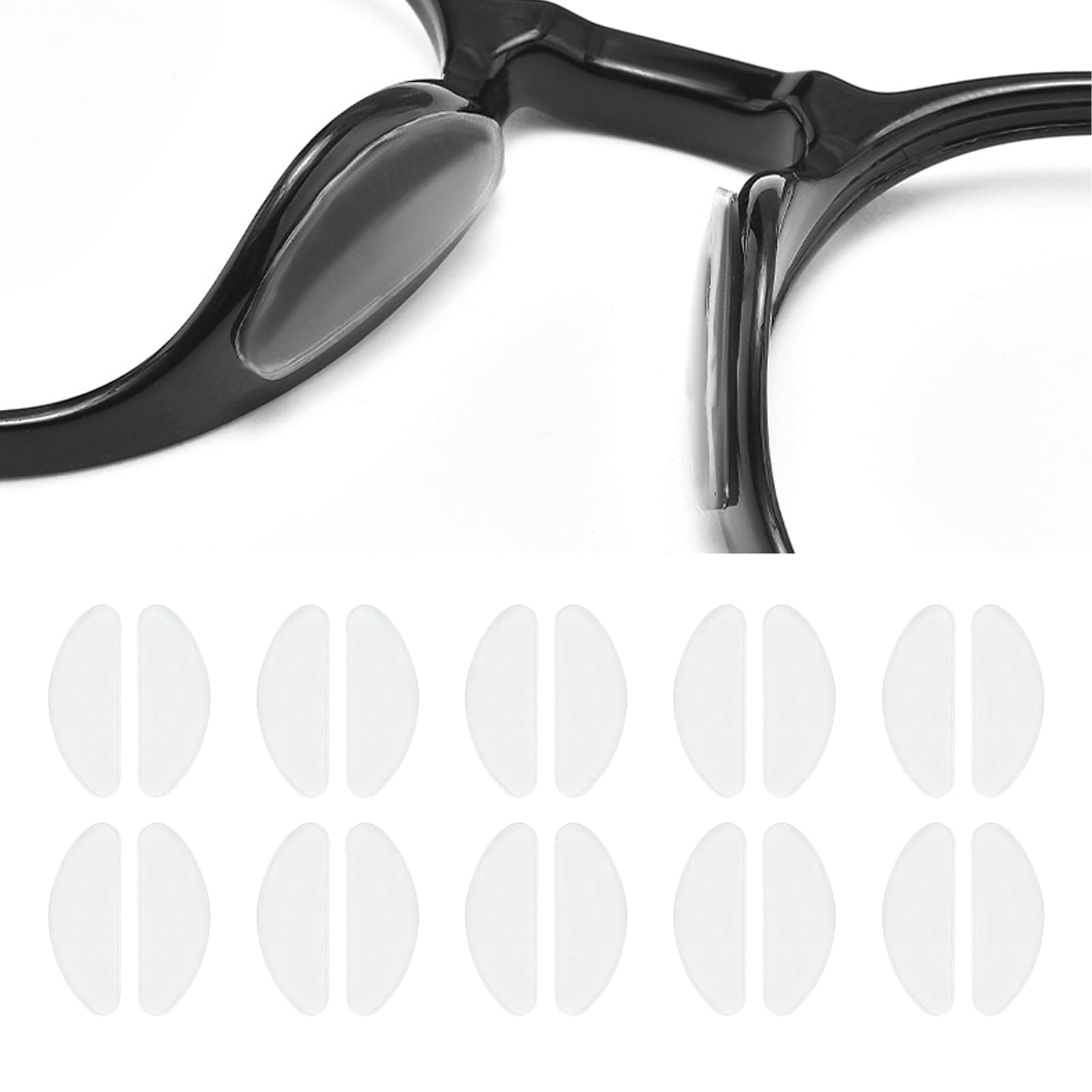 10 Paar 1mm Silikon Nasenpads Antirutsch Brillenpads Adhesive Nasenpads Brillen Pads Selbstklebend Brillen Nasenpads,Brille Zubehör,Für Brillen Und Sonnenbrillen(Transparent) Angebot bei HelloDeals