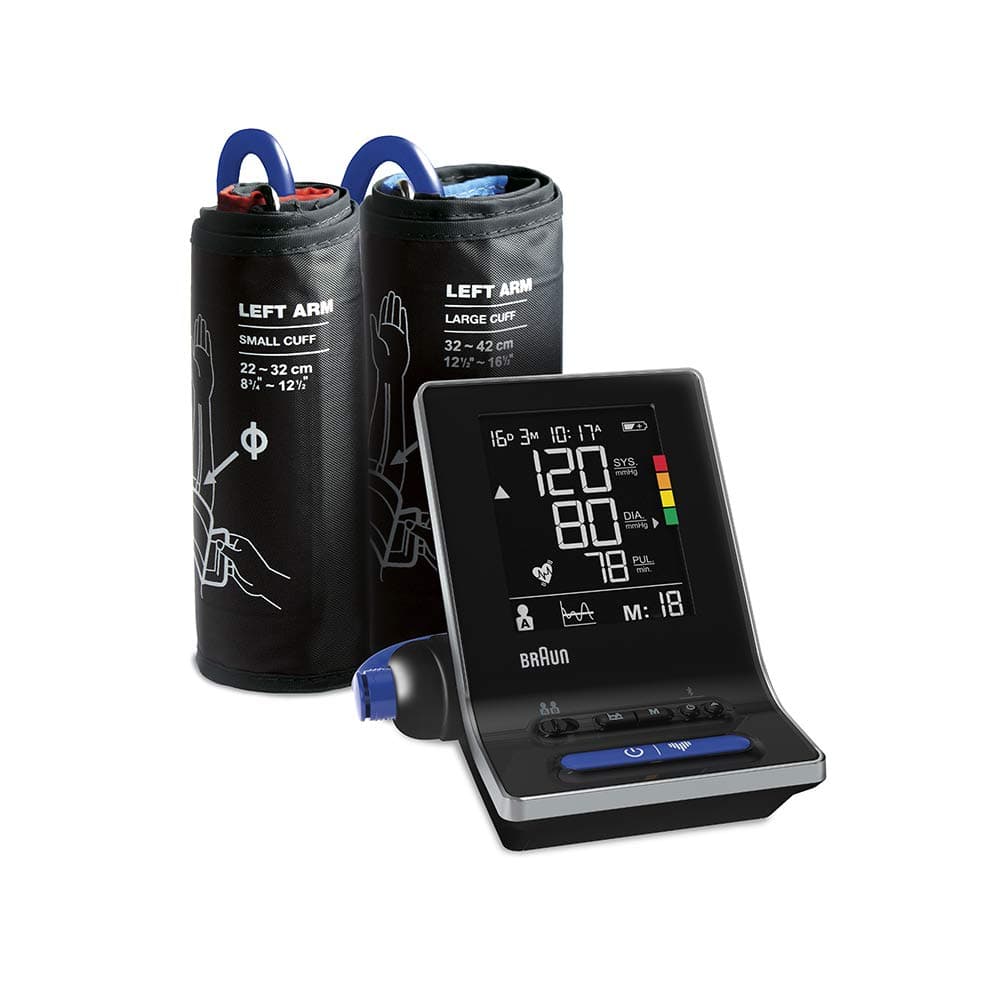 Intelligentes Braun ExactFit 5 Connect Oberarm-Blutdruckmessgerät | Braun Healthy Heart App | Klinisch nachgewiesene Präzision | Farbcodierte Anzeige | 2 Manschettengrößen | Für zu Hause | BUA6350 Angebot bei HelloDeals