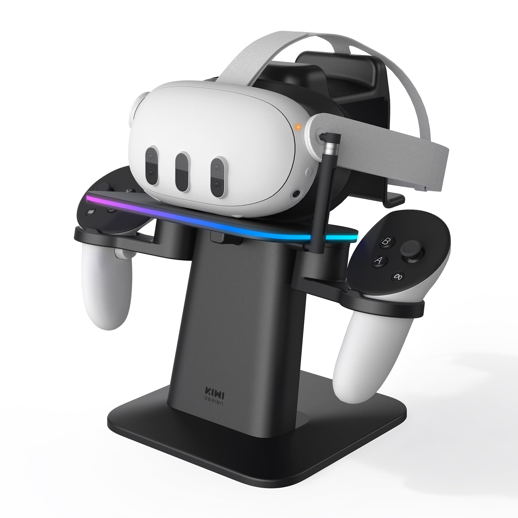 KIWI design Ladestation für Meta Quest 3S/Quest 3/Quest 2/Quest Pro Zubehör, Akkreditiert von Meta Angebot bei HelloDeals