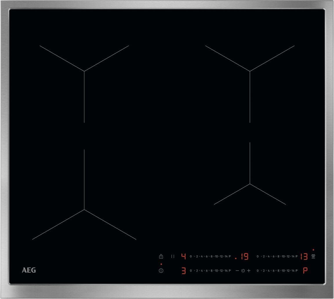 AEG Induktionskochfeld autark 60cm – 4 Flex-Kochzonen mit Powerfunktion für schnelleres Kochen – 14 Stufen – SuperFlat Rahmen – Timer – Touch-Bedienung – kompatibel mit Haubenautomatik – TO64IA0AXB Indunktion | 60cm | 4 Flex-Zonen Modell 2024 Angebot bei HelloDeals