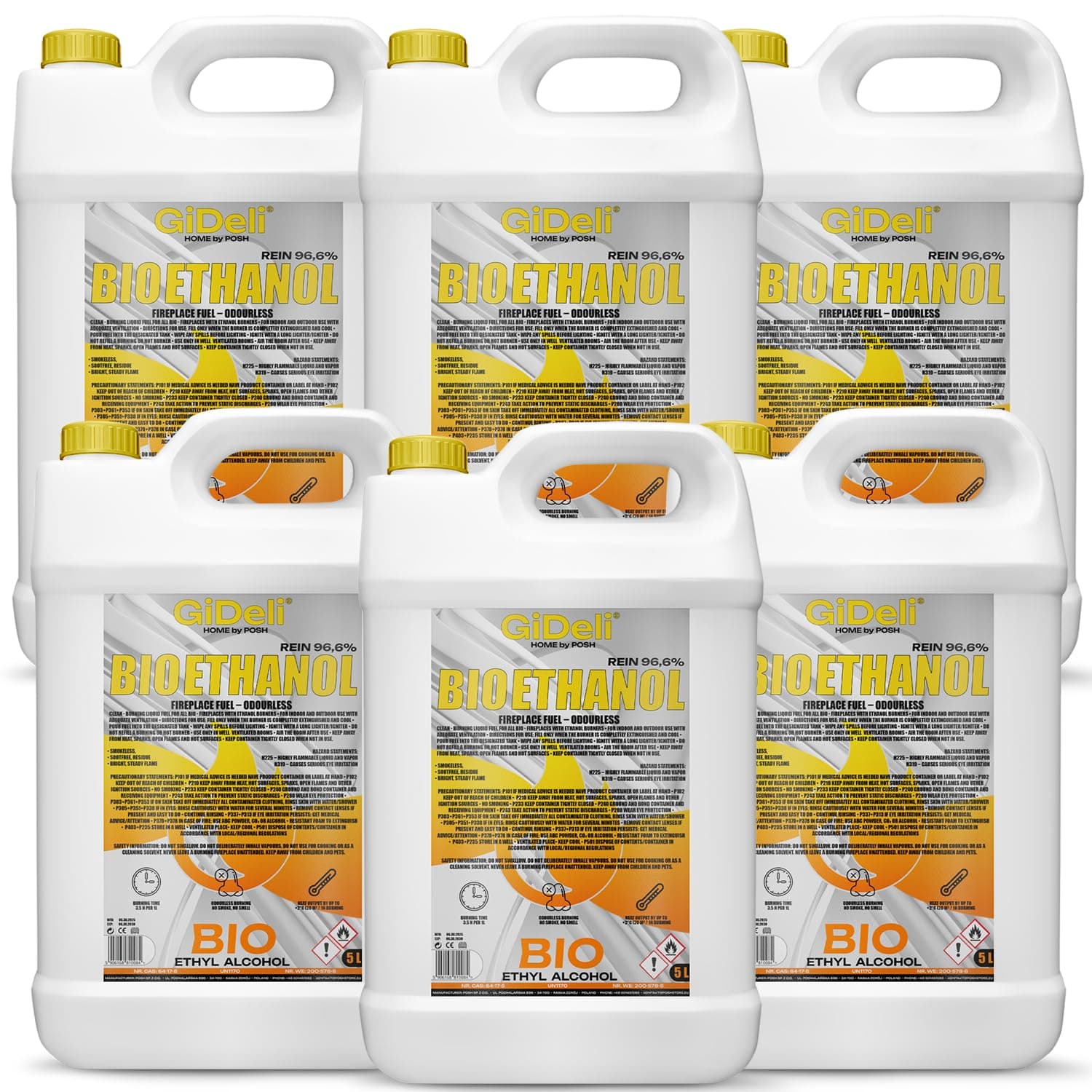 bioethanol 30 l geruchlos 96,6% Ethanol für Innen & Außenkamine - Aus Mais & Zuckerrüben Angebot bei HelloDeals