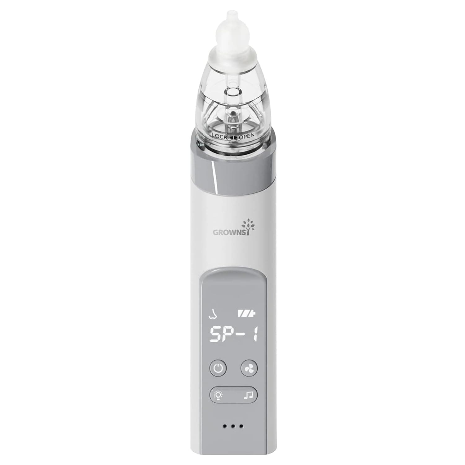 Nasensauger Baby | Nasensauger Baby Elektrisch| Nasensauger Baby Staubsauger Wiederaufladbar, Mit 3 SaugstäRken Musik & Licht Funktion Und 3 GrößEn Silikon Tipps Grey Grey 3 Angebot bei HelloDeals