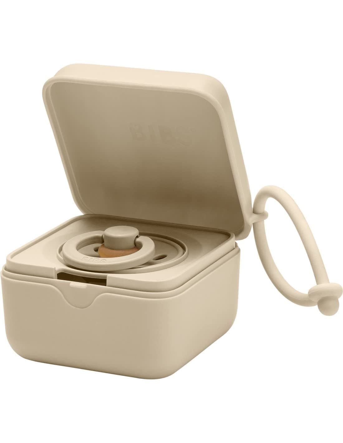BIBS Schnuller Box mit Gummiband. Sterilisator Box für Schnuller. 100% BPA Freies Material. Vanilla Angebot bei HelloDeals