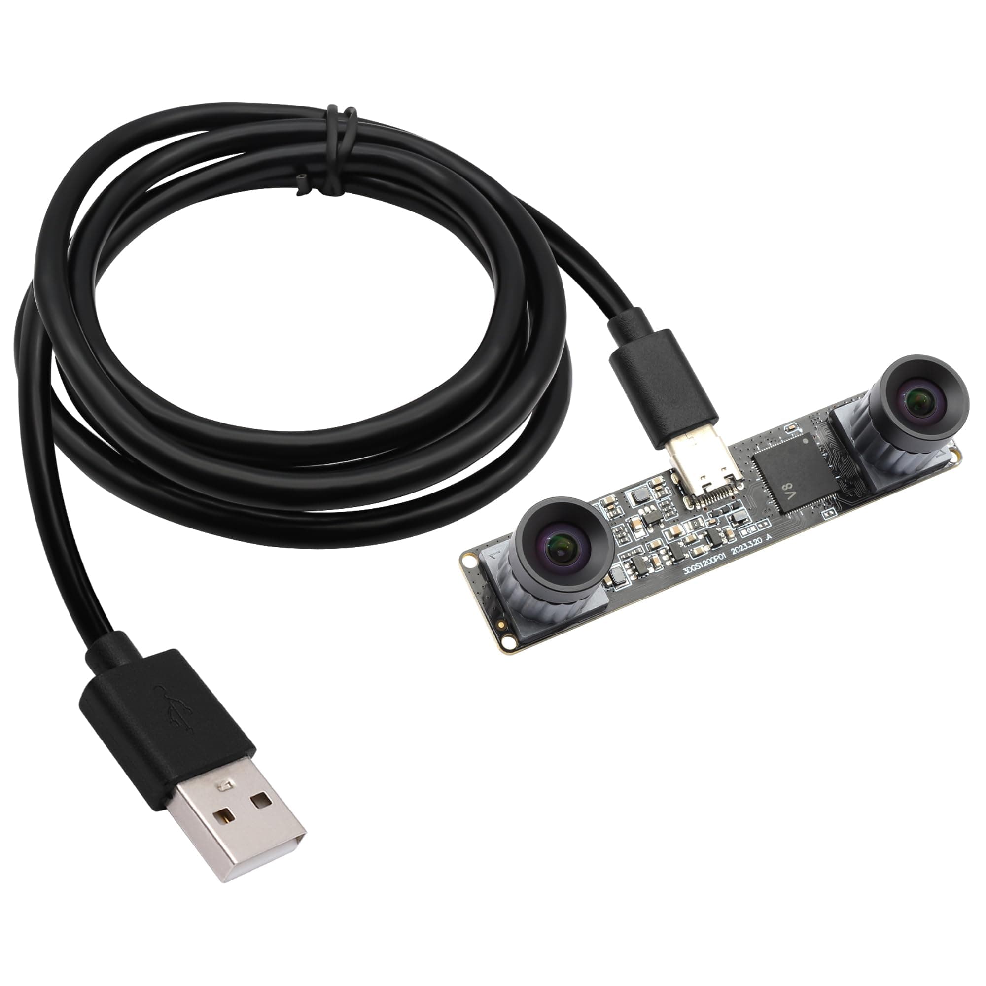 SVPRO Global Shutter USB Kamera mit M12 Dual Objektiv 1200P 60fps Industriekamera für Autos VR 3D Drucker,Robotik Kamera USB Plug in Kamera für Windows, Linux, Android, Mac OS Angebot bei HelloDeals