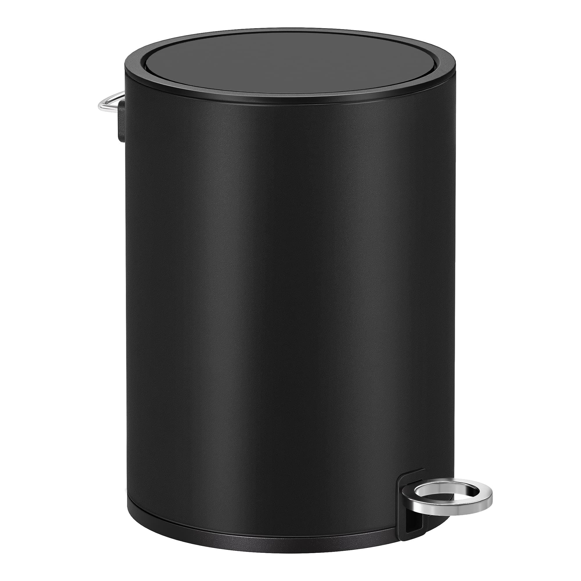 SONGMICS Kosmetikeimer 3 Liter, Bad Mülleimer, kleiner Mülleimer mit Deckel, Softclose, herausnehmbarer Inneneimer aus Kunststoff, für Badezimmer, Büro, Stahl, tintenschwarz LTB011B01 3 L Tintenschwarz Angebot bei HelloDeals